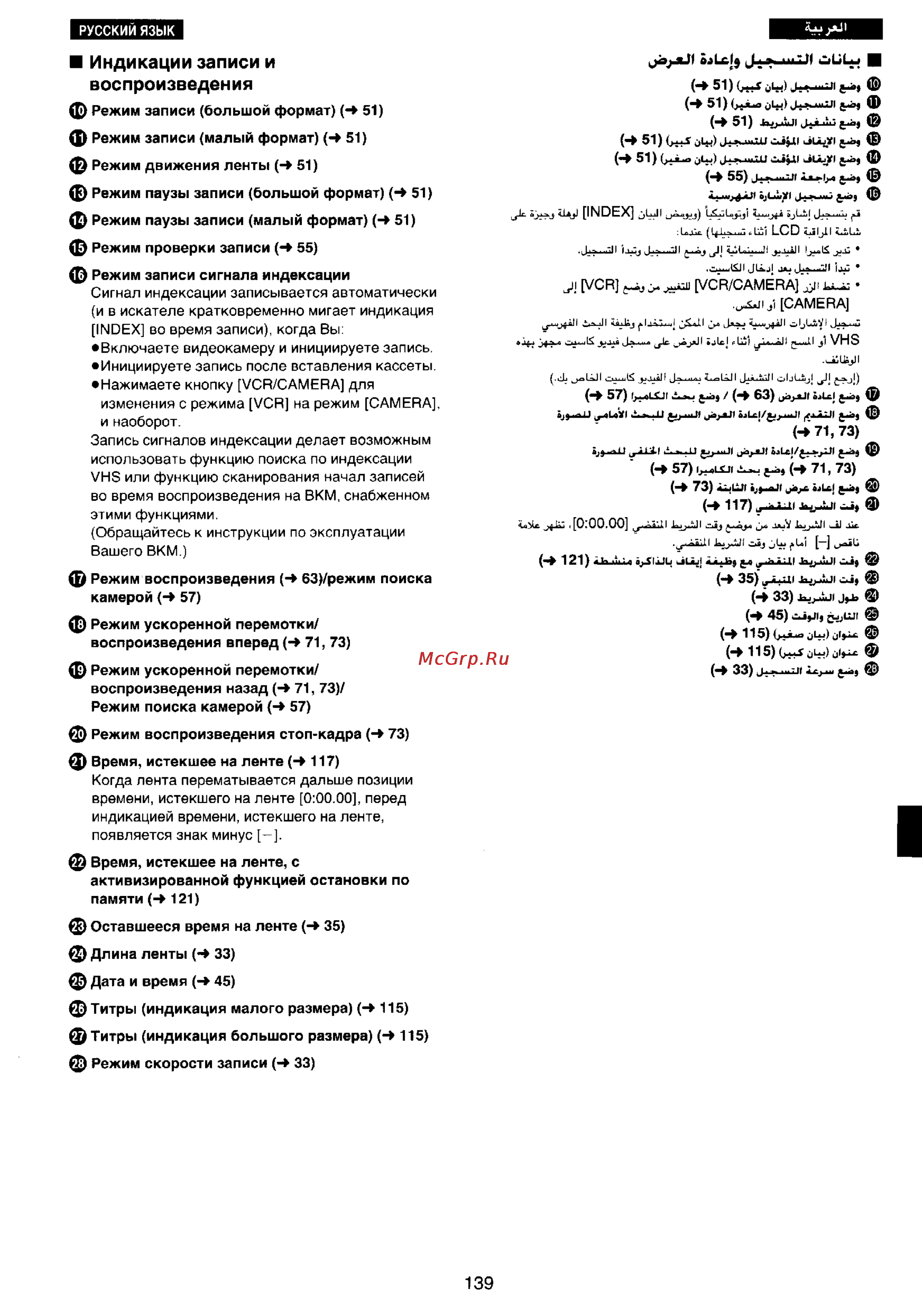 Panasonic NV-VX22EN [130/137] Когда лента перематывается дальше позиции времени истекшего на ленте 0 00 0 перед индикацией времени истекшего на ленте появляется знак минус