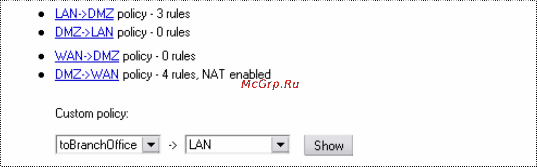 D-Link DFL-200 [100/133] Settings for main office
