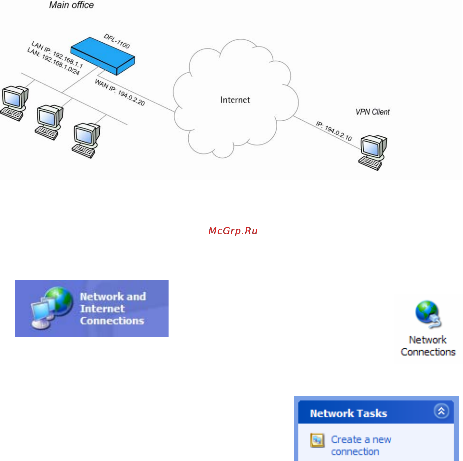 D-Link DFL-200 [101/133] Windows xp client and pptp server
