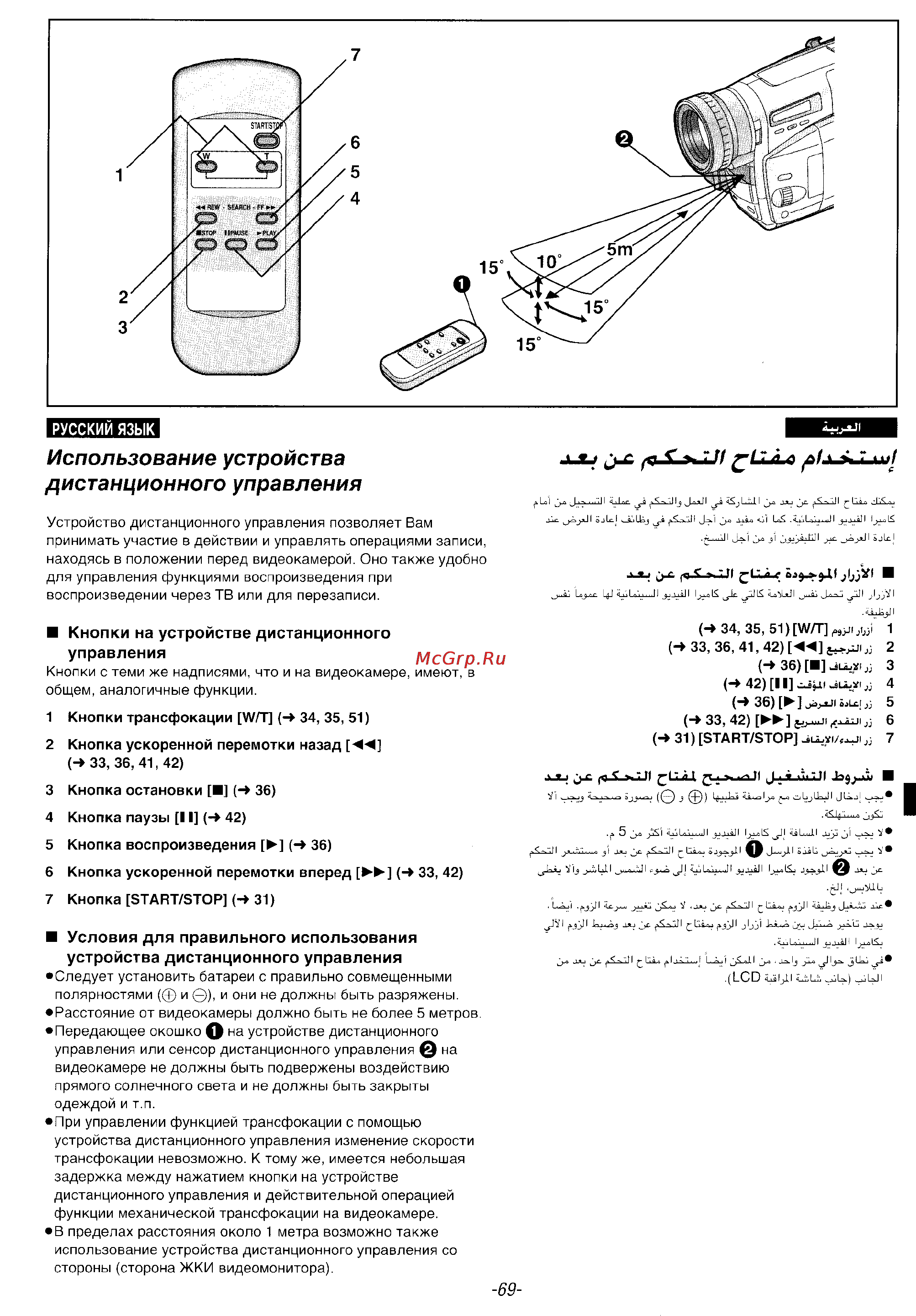 Panasonic NV-VS7EN [69/107] Использование устройства дистанционного управления