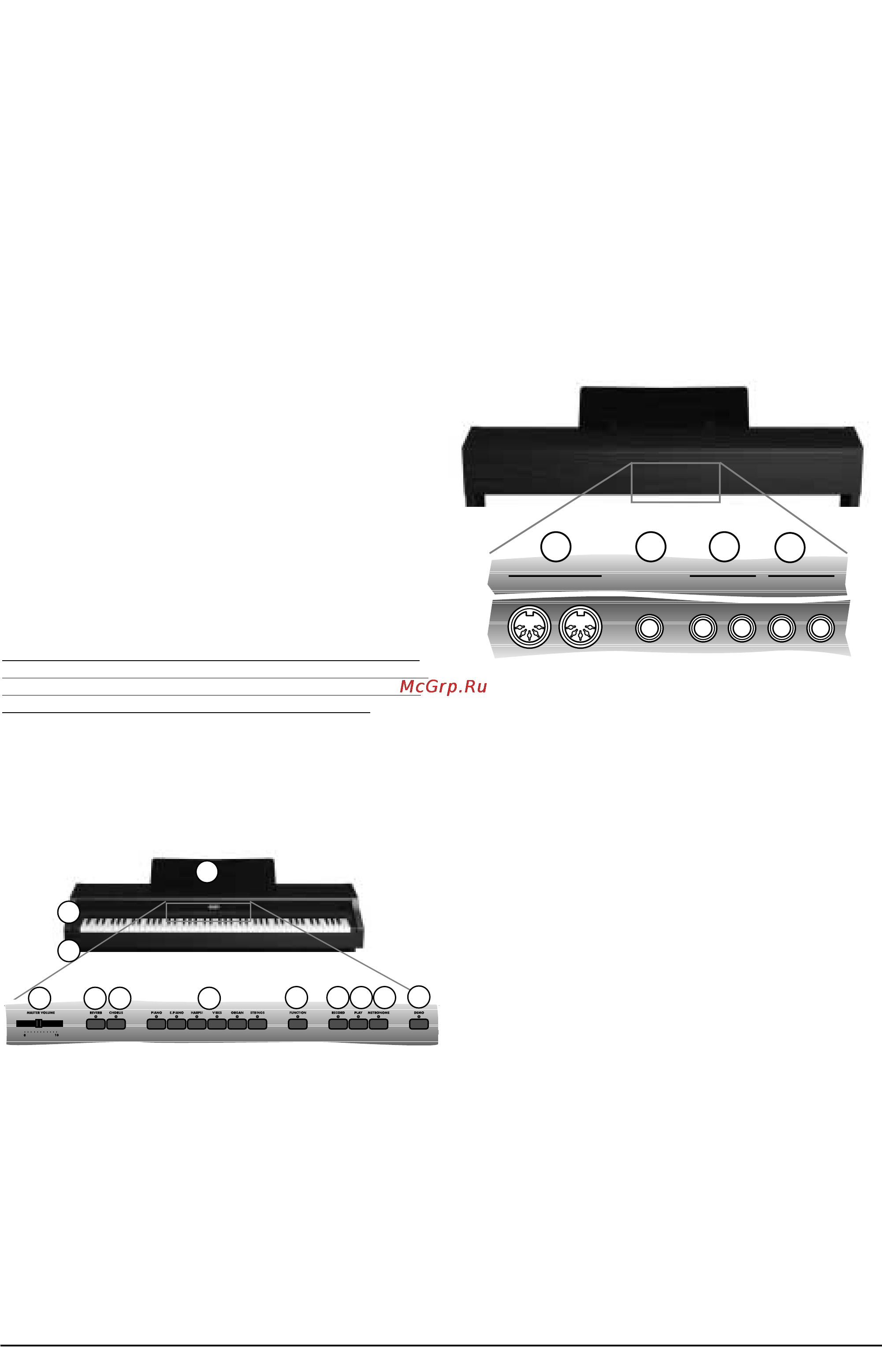 Korg EC120 [2/7] Основные функции