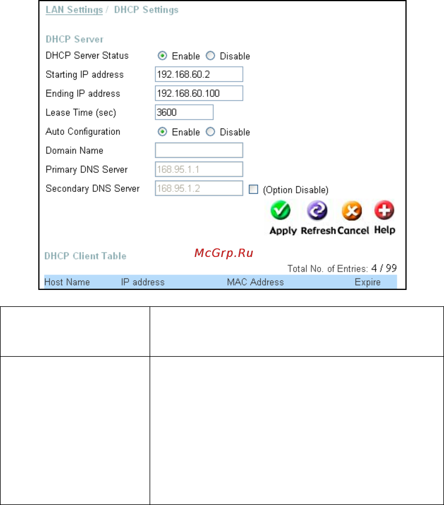 D-Link DFL-600 [28/113] Dhcp server status