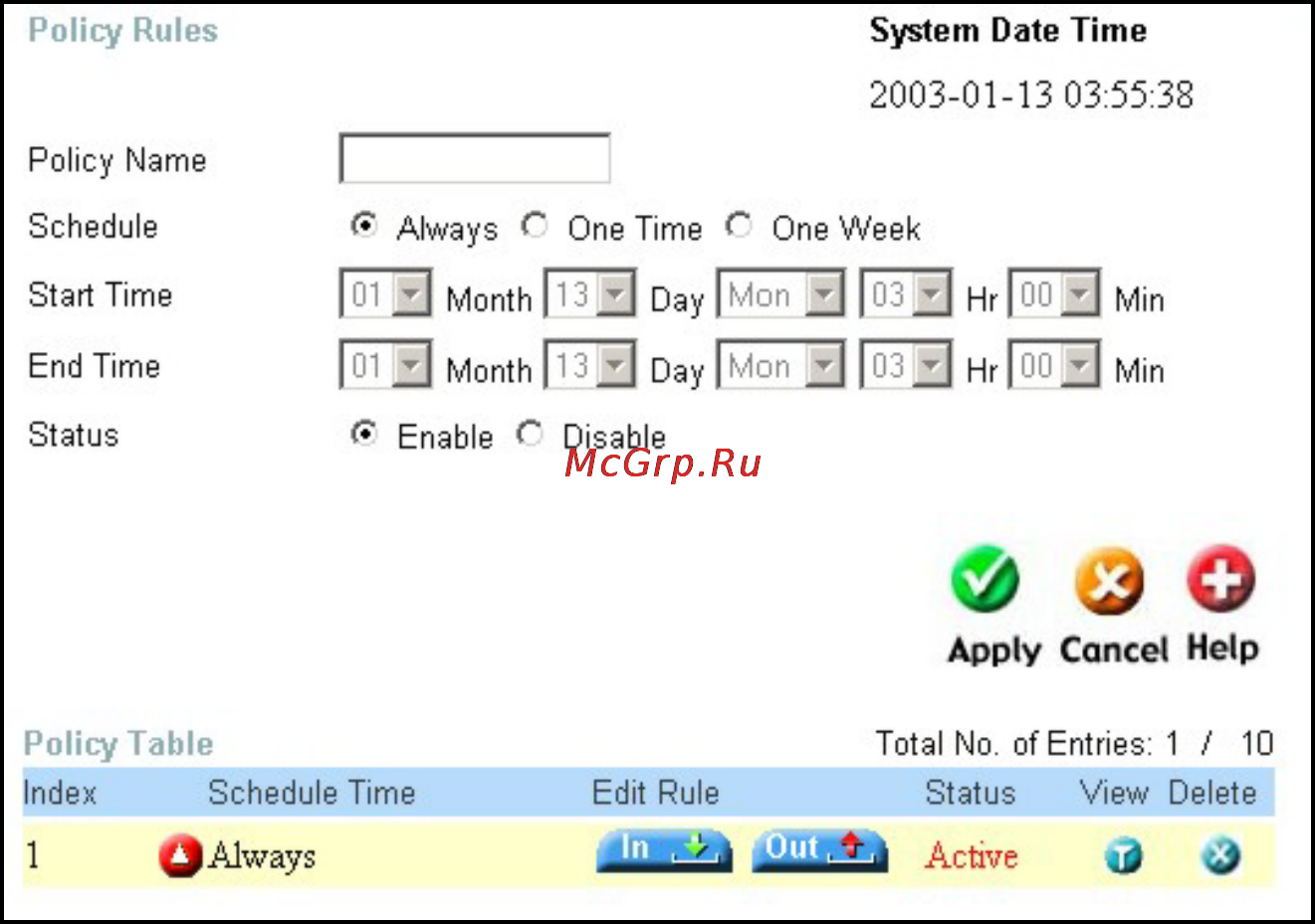 D-Link DFL-600 [54/113] Policy firewall settings