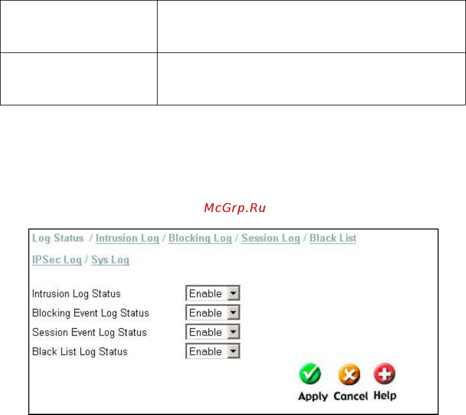 D-Link DFL-600 [84/113] Status log info