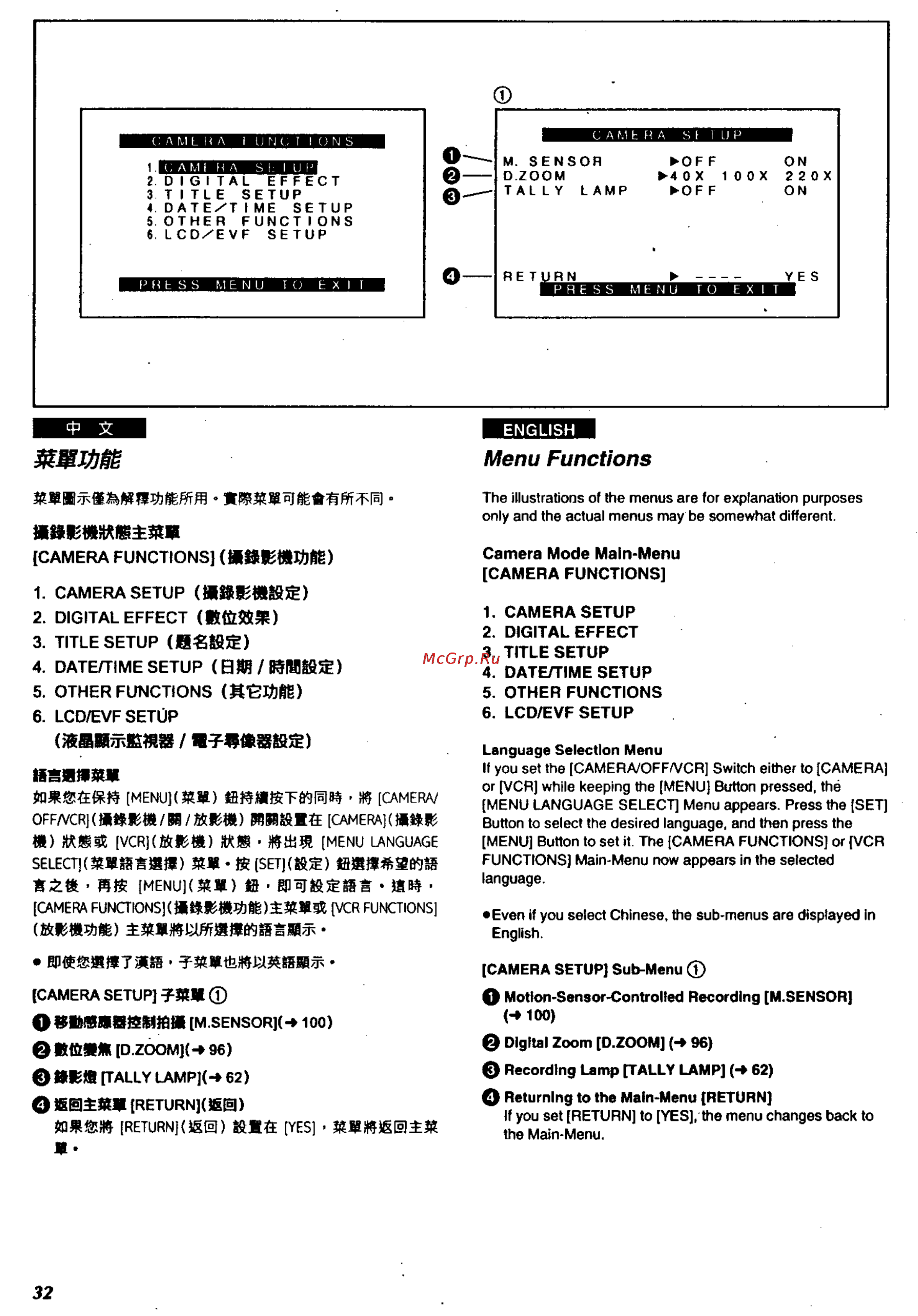 Panasonic NV-VS3EN [28/161] Menu functions