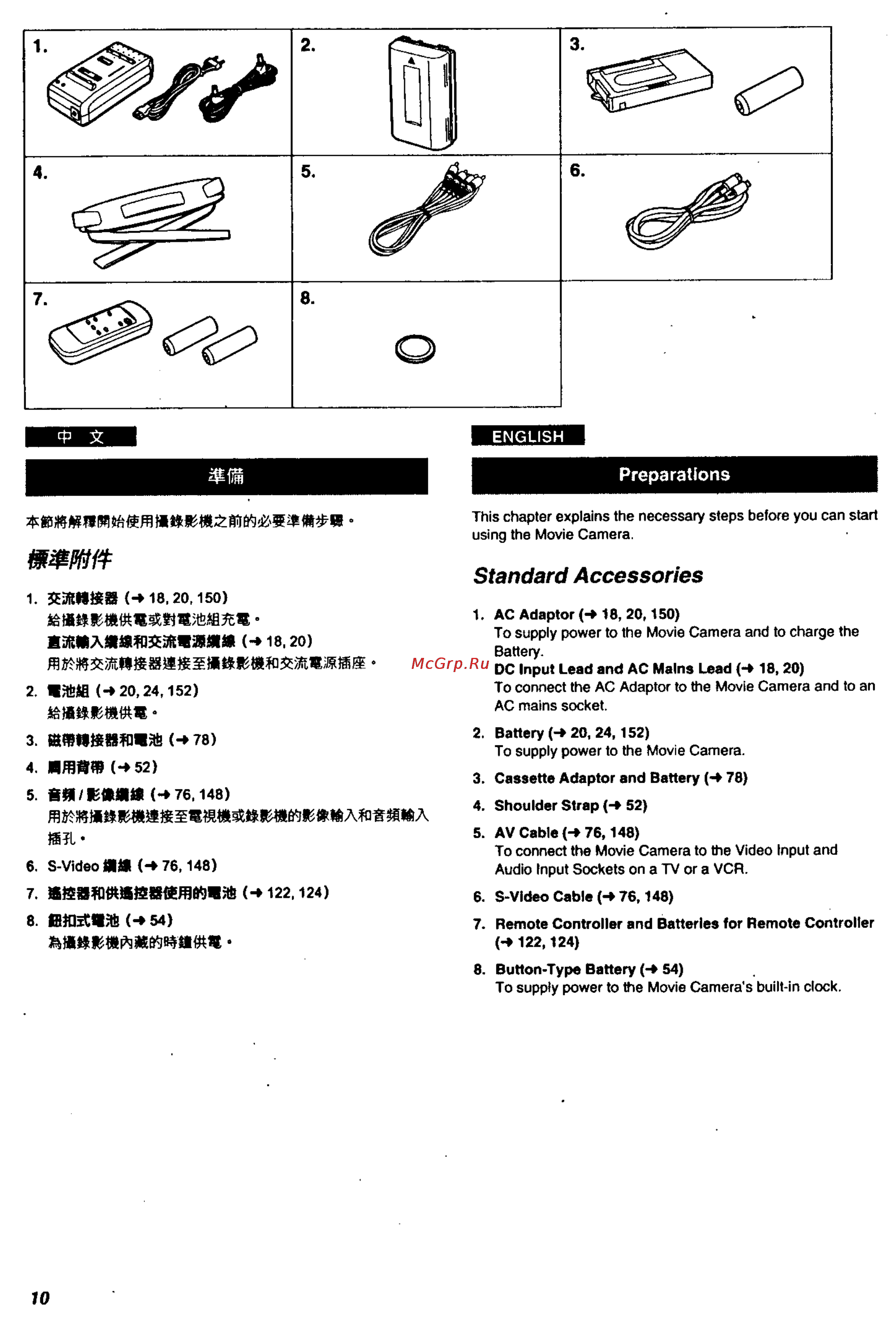 Panasonic NV-VS3EN [6/161] Standard accessories