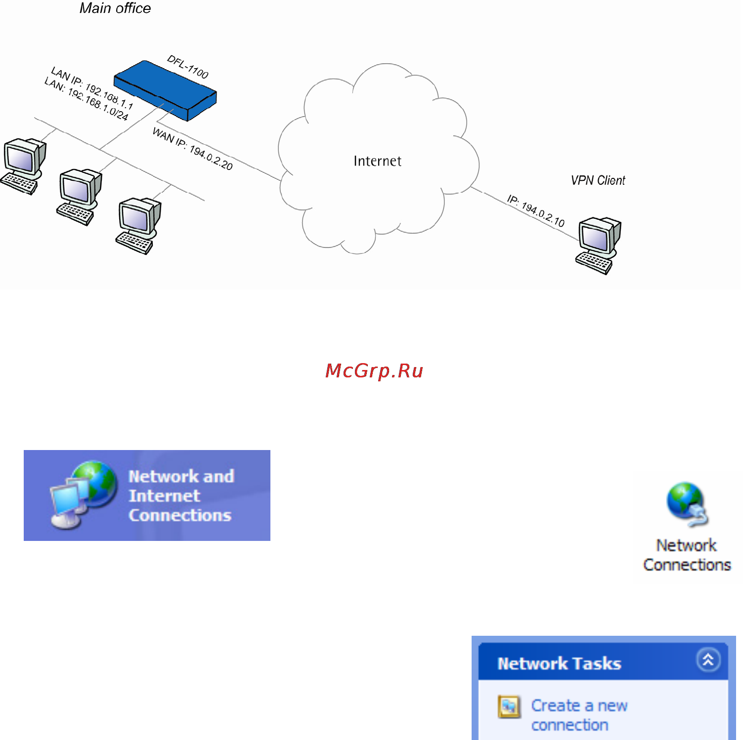 D-Link DFL-700 [105/131] Windows xp client and pptp server