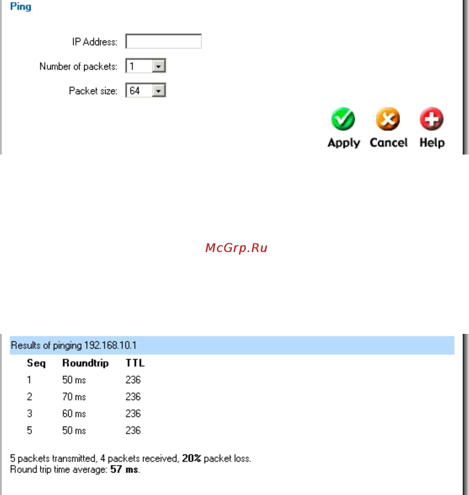 D-Link DFL-700 [68/131] Ping example