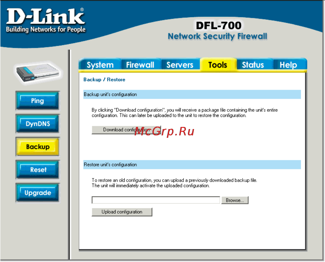 D-Link DFL-700 [70/131] Backup
