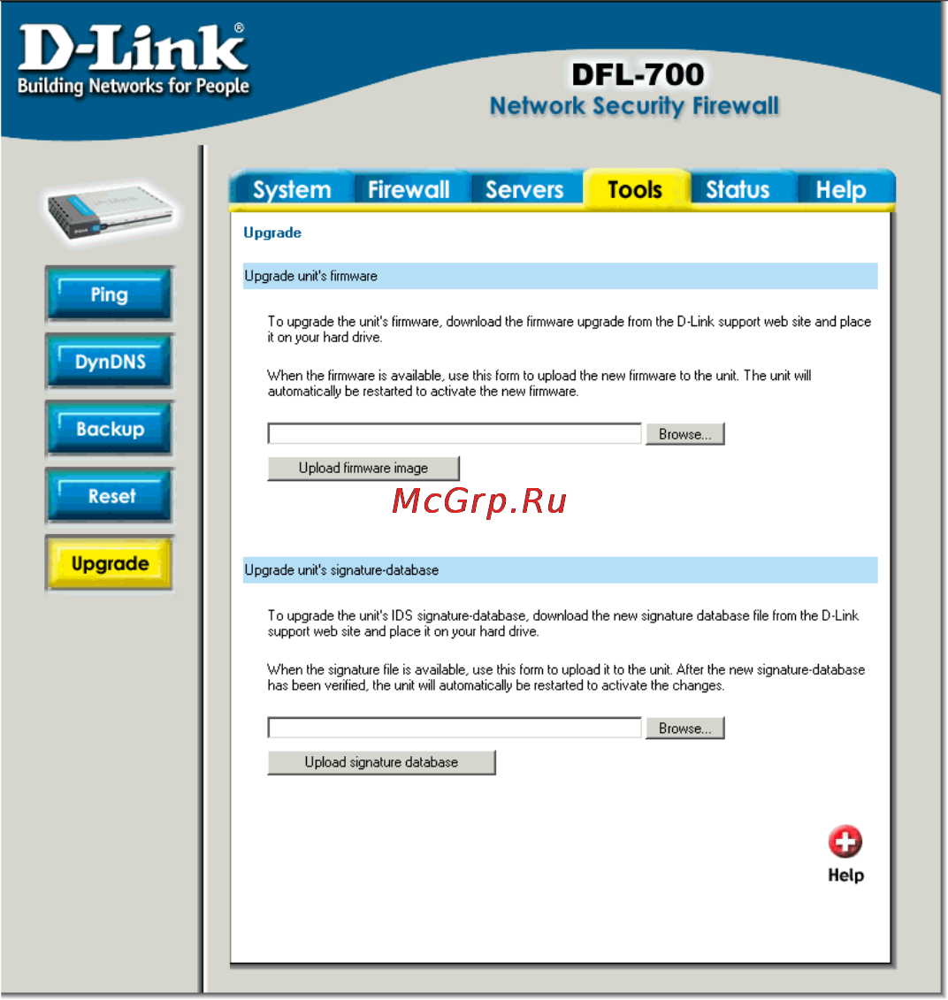 D-Link DFL-700 [73/131] Upgrade