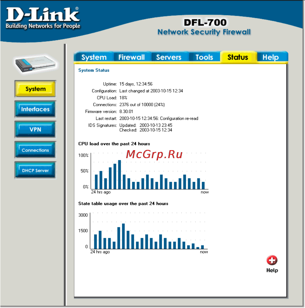 D-Link DFL-700 [74/131] Status