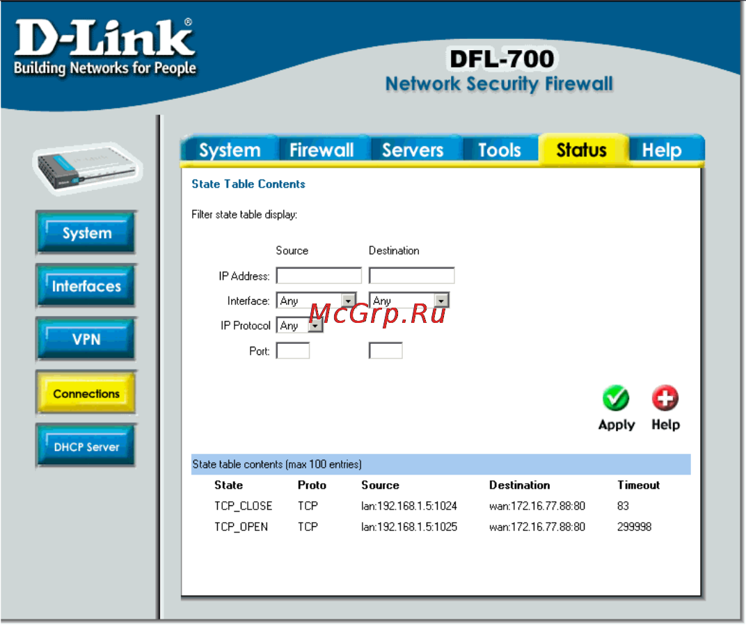 D-Link DFL-700 [77/131] Connections