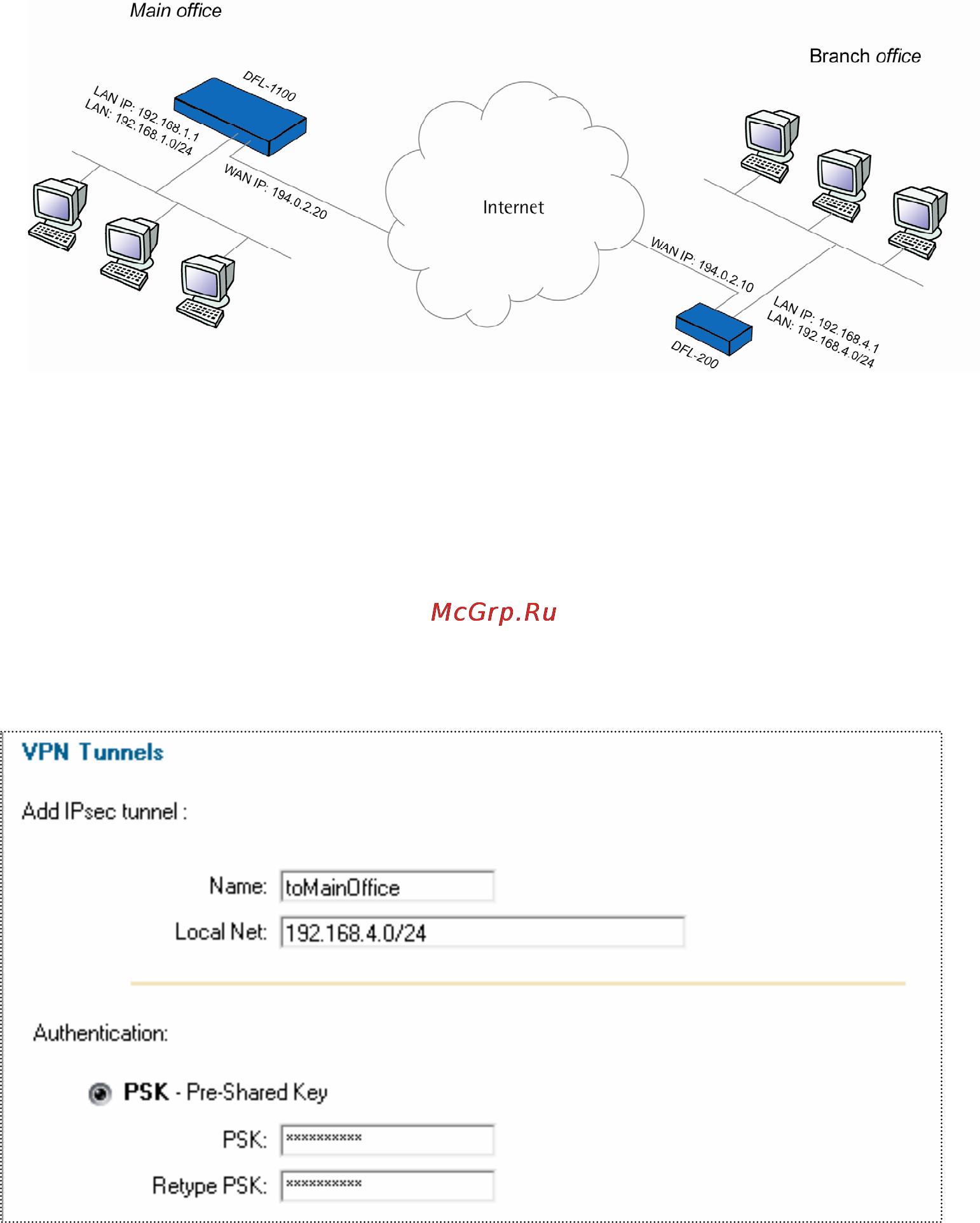 D-Link DFL-700 [83/131] Lan to lan vpn using ipsec