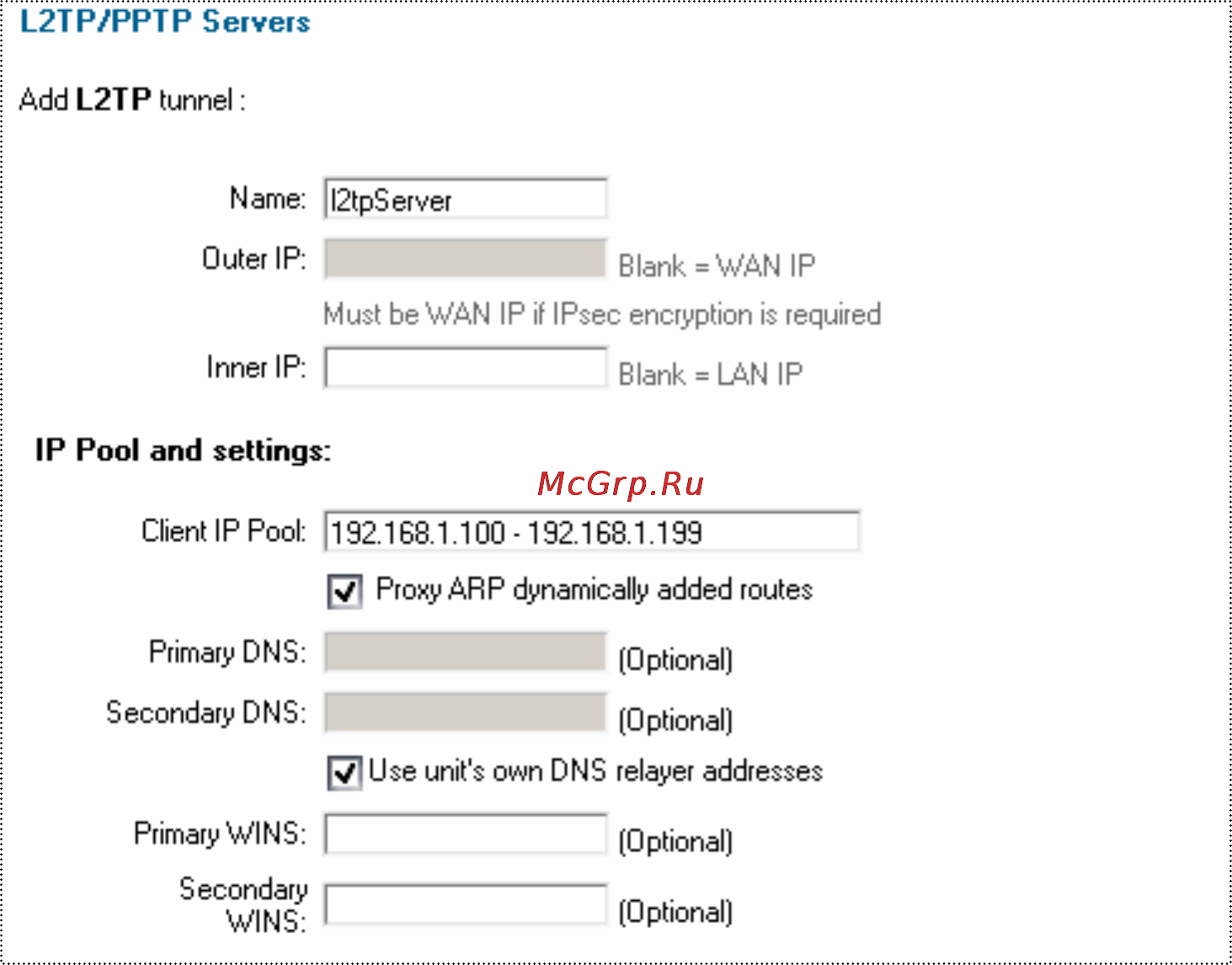D-Link DFL-700 [97/131] Settings for main office