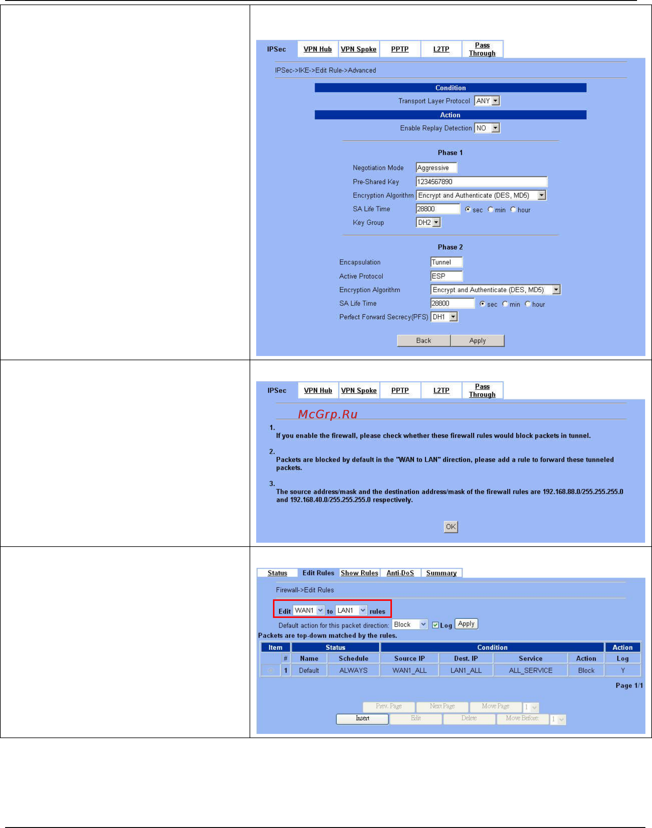 D-Link DFL-M510 [135/271] Dfl 900 1500 user manual chapter 14 virtual private network dynamic ipsec