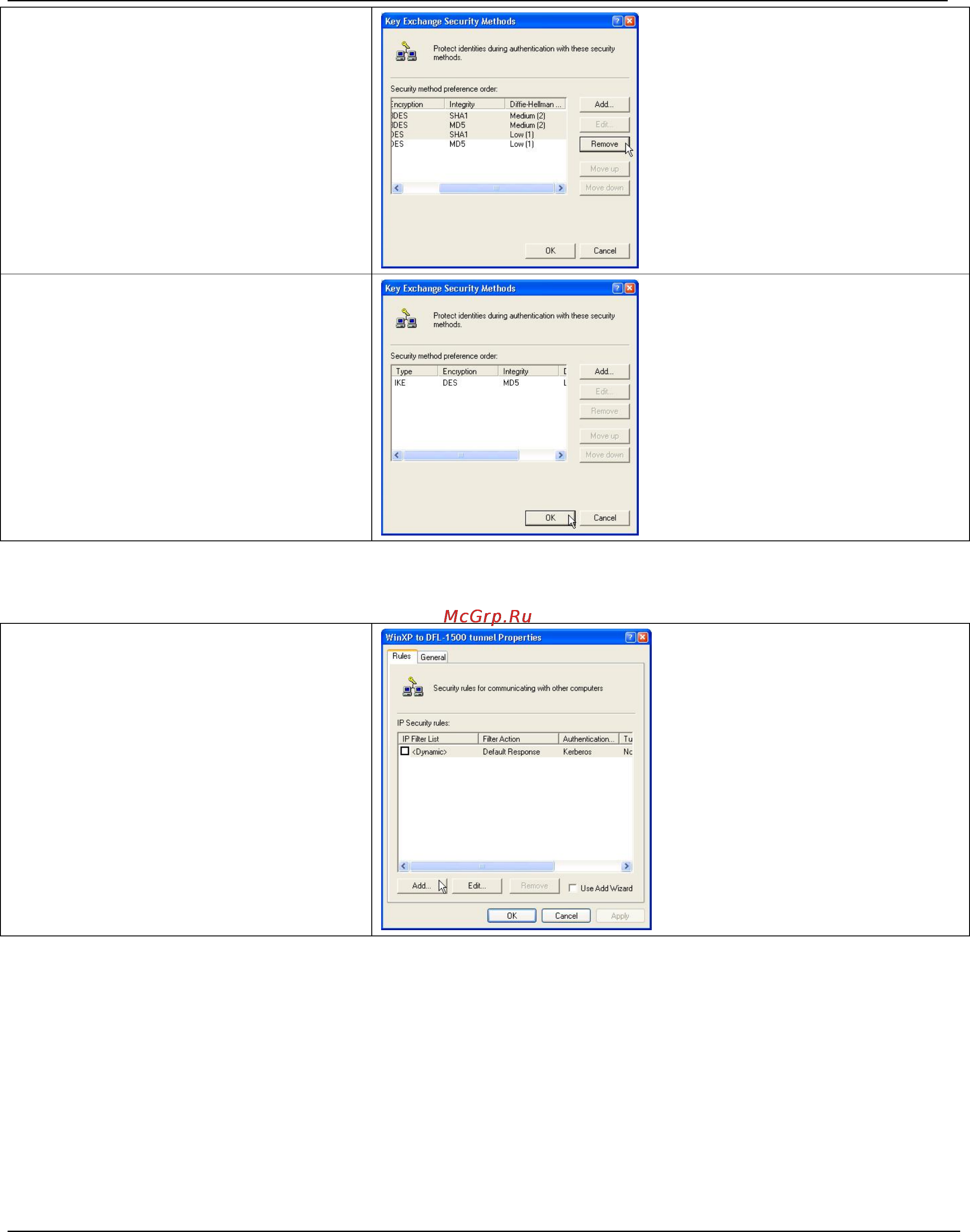 D-Link DFL-1500 [177/271] Add a filter rule from winxp to dfl 1500