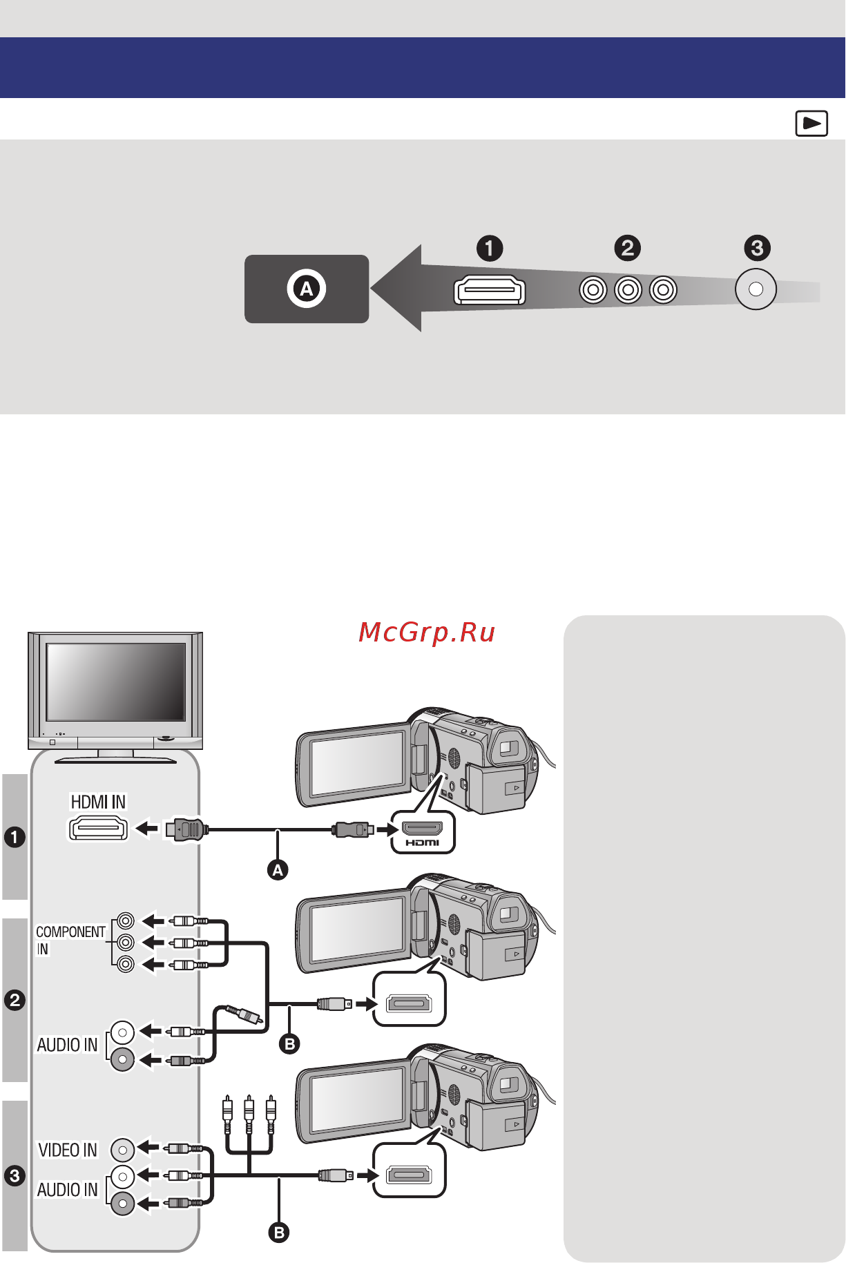 Panasonic HC-X800 Black [103/168] Подключите камеру к тв