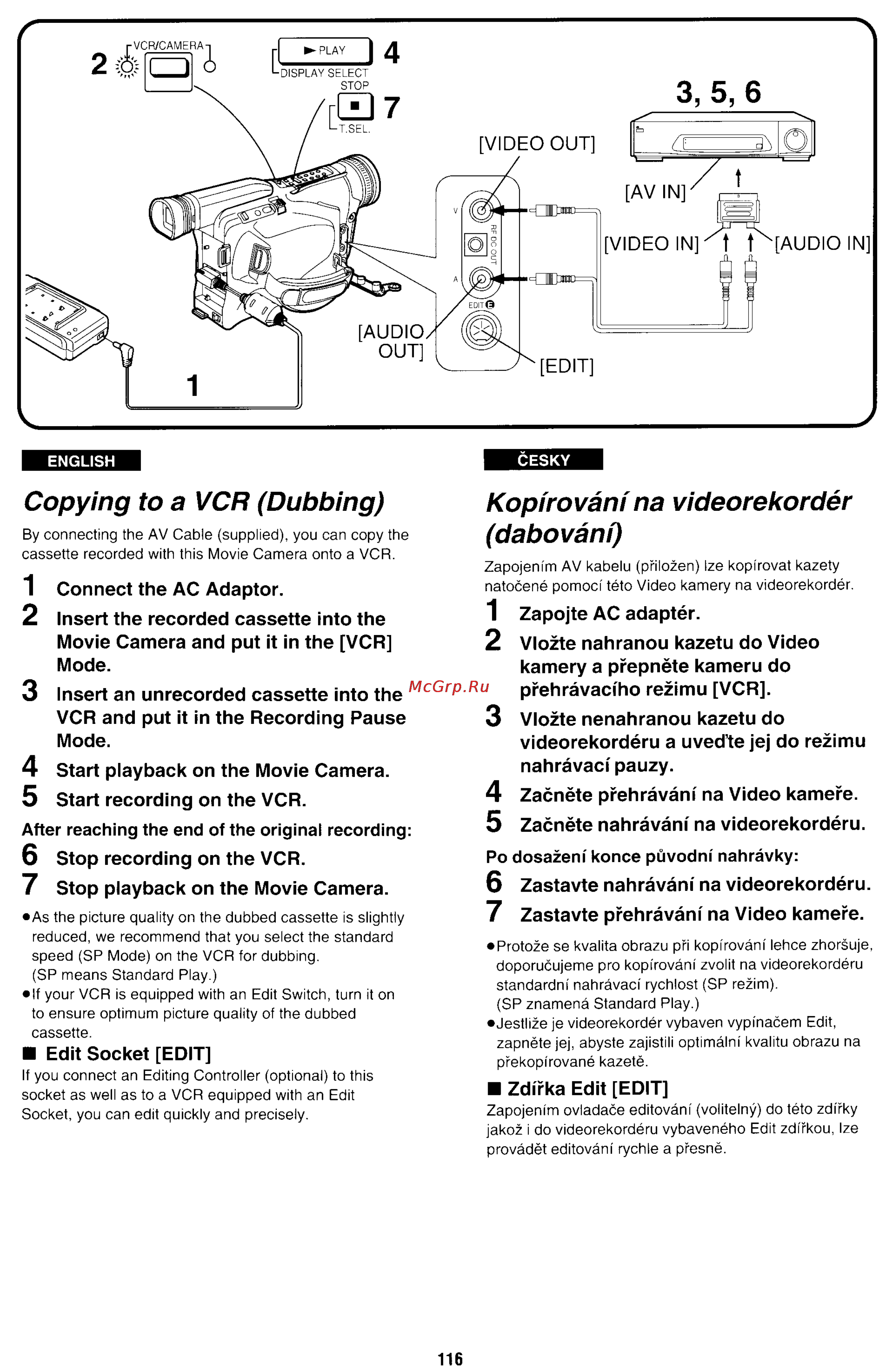 Panasonic NV-RX70EE [111/132] Copying to a vcr dubbing