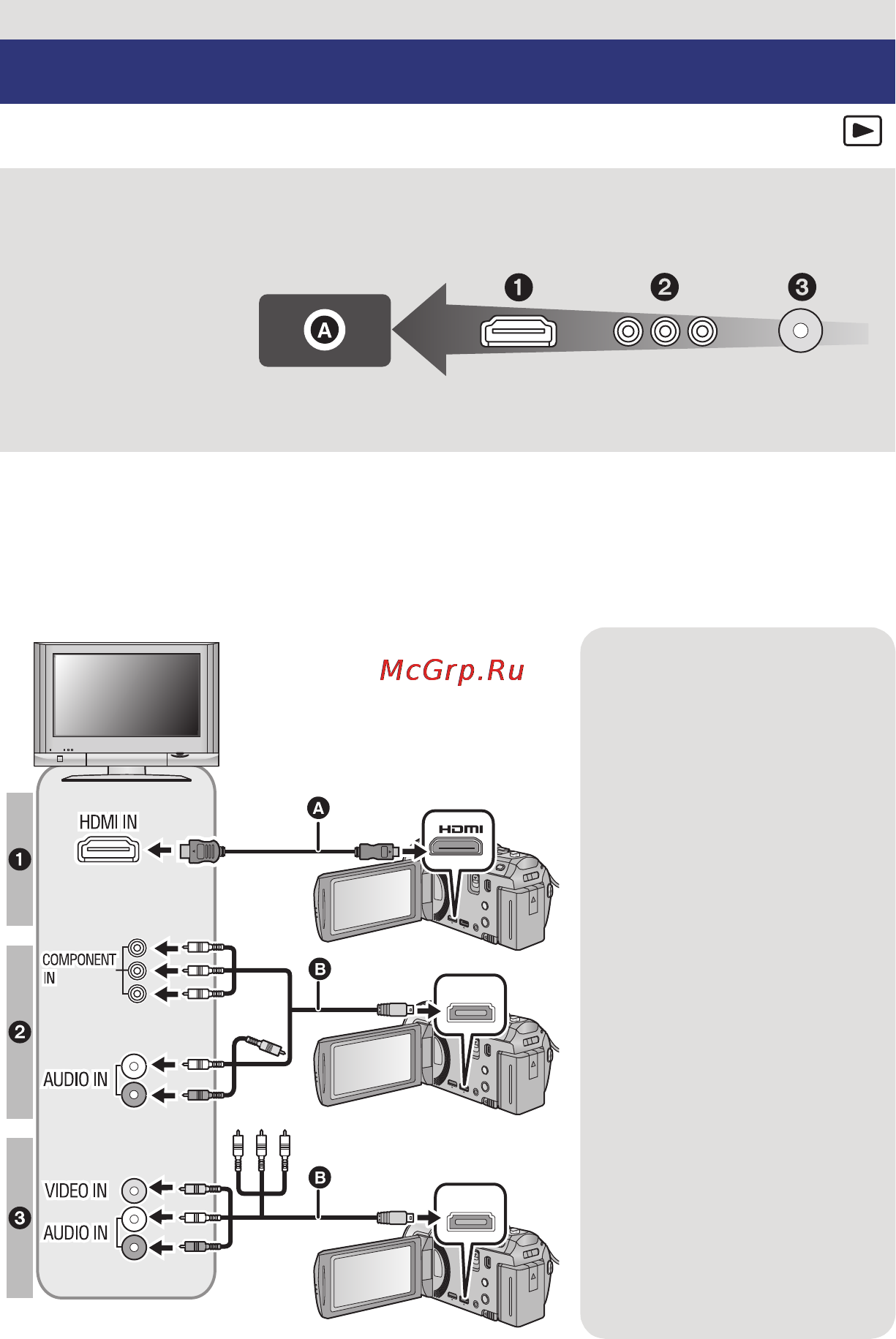 Panasonic HC-V700 [97/158] Подключите камеру к тв