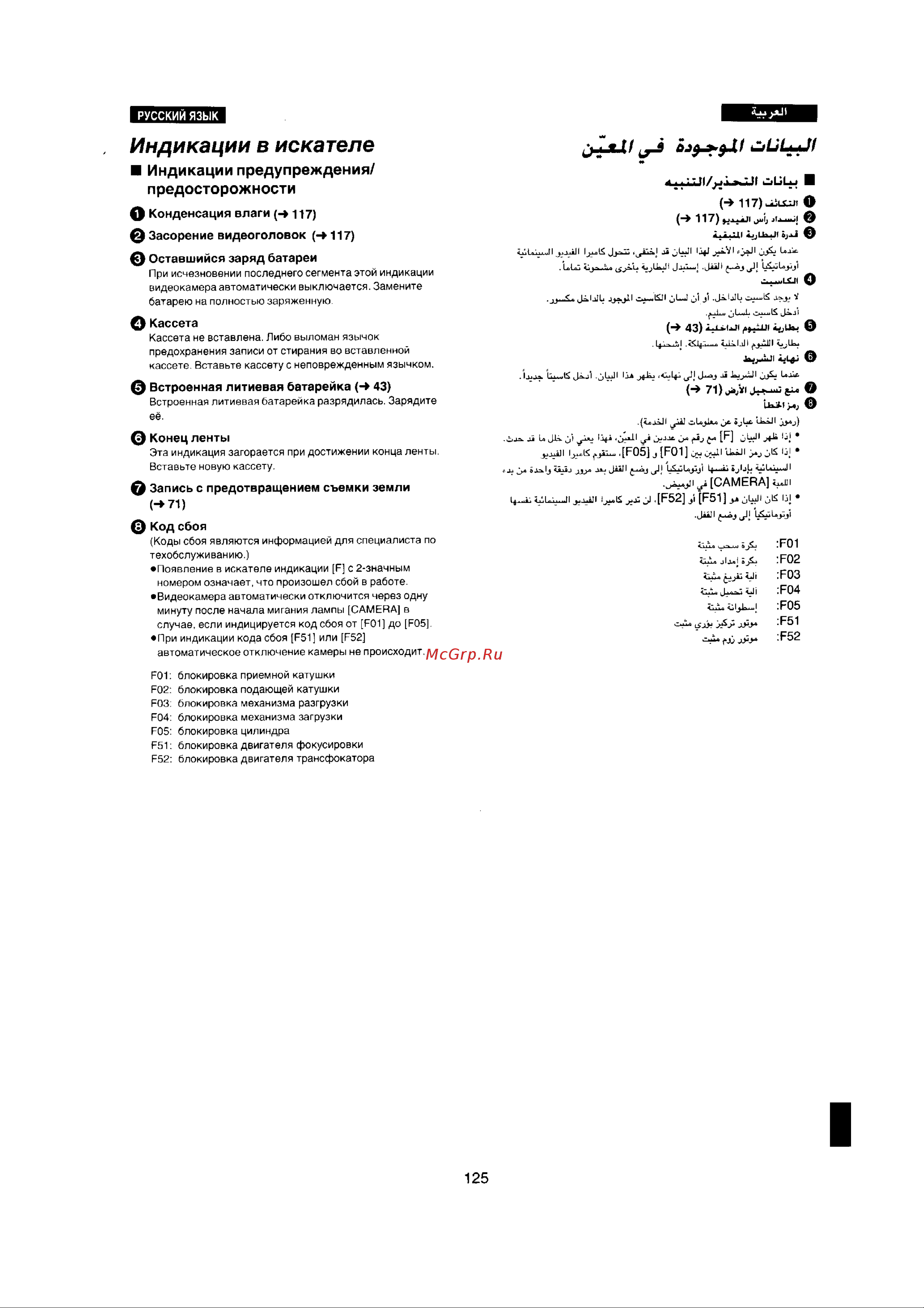 Panasonic NV-RX22EN [116/124] Индикации в искателе