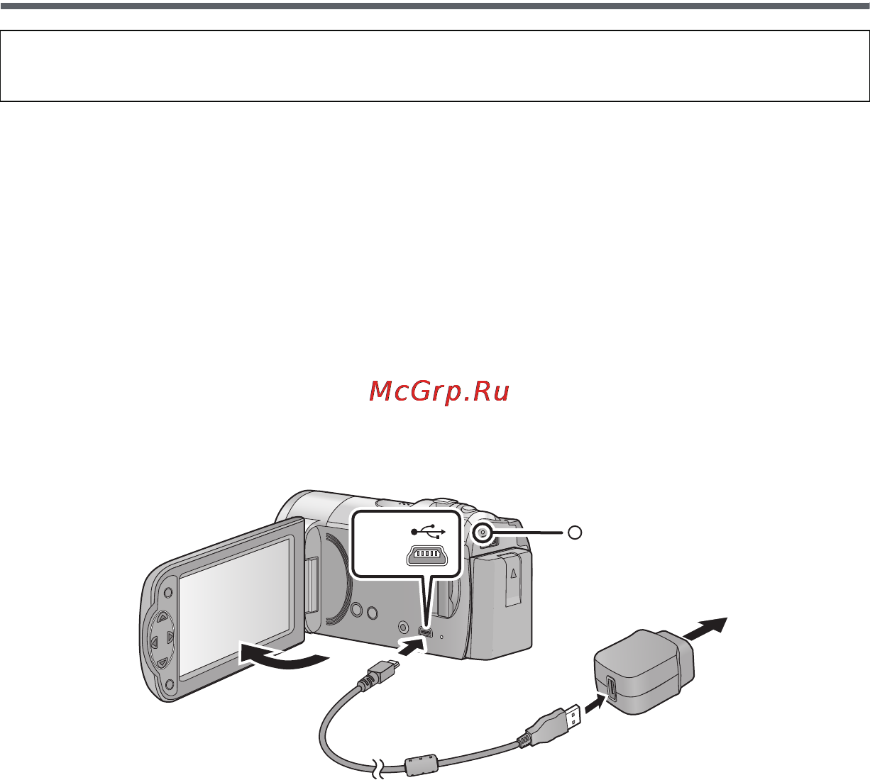Panasonic HC-V10 [10/90] Вставьте сетевой адаптер в сетевую розетку