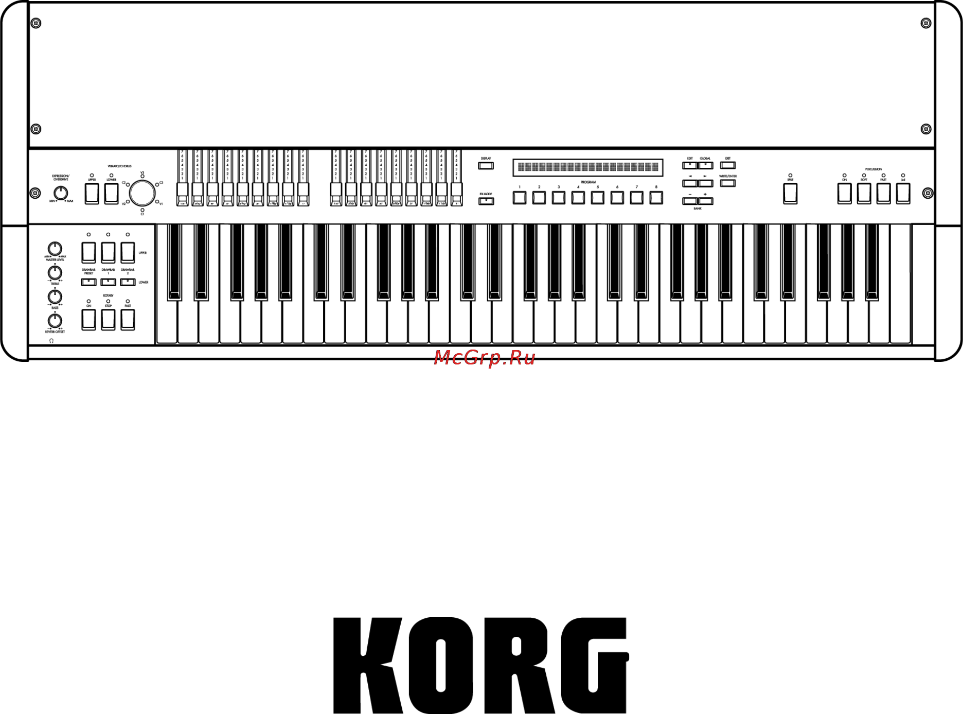 Korg CX-3 Инструкция по эксплуатации онлайн