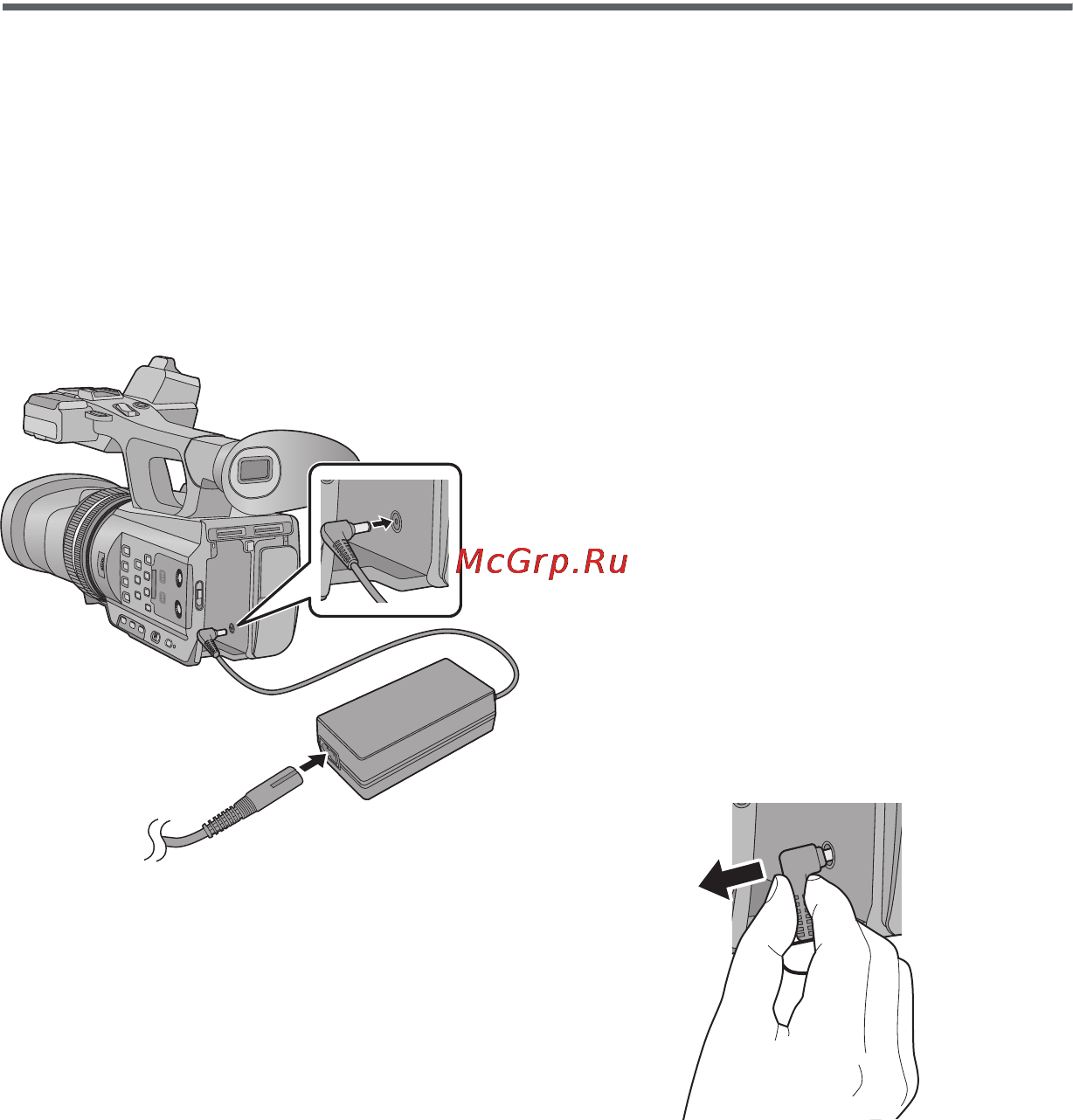 Panasonic HDC-Z10000 [14/144] Подключение к сети переменного тока
