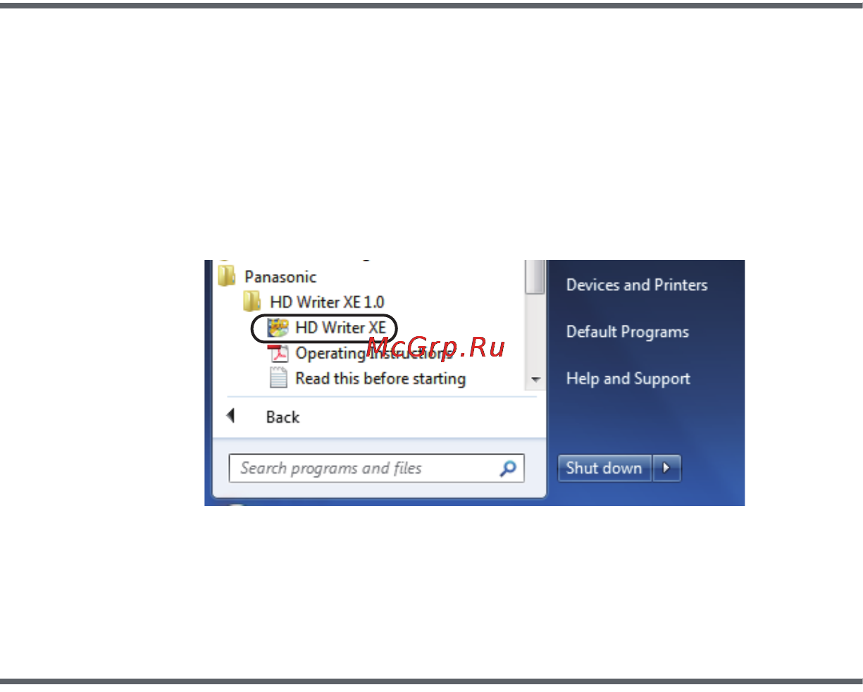 Panasonic HDC-Z10000 [98/144] Включение hd writer xe 1