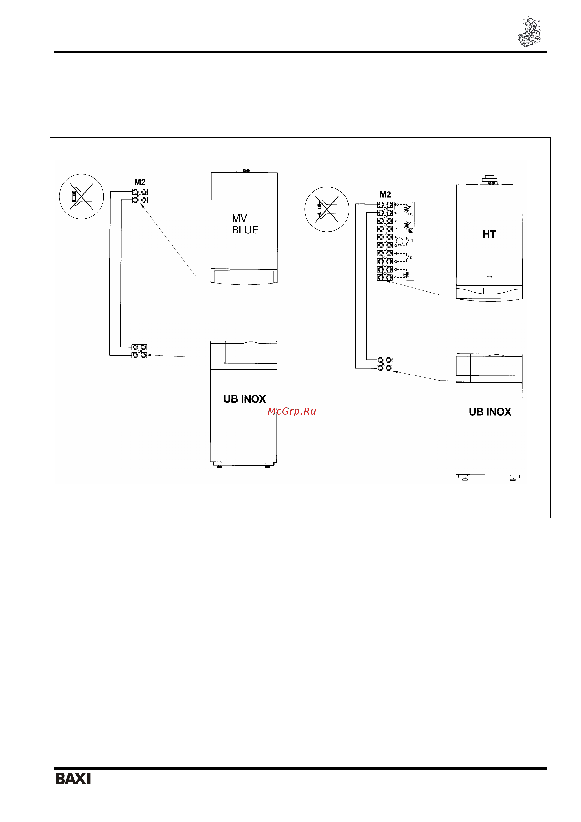 Baxi Luna UB Inox 80 [9/11] Подсоединение программируемого таймера контура гвс