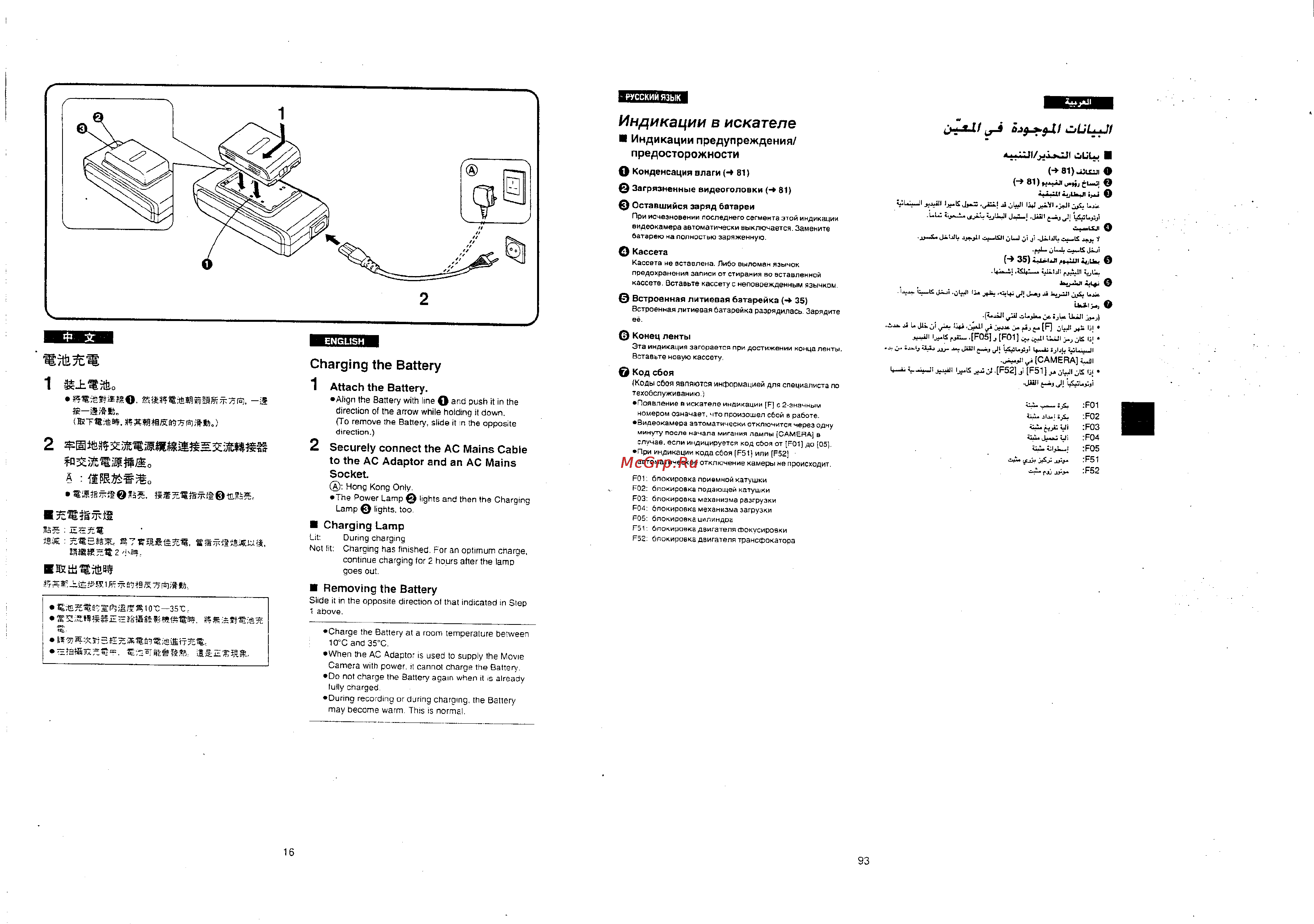 Panasonic NV-RX10EN [13/51] Индикации в искателе