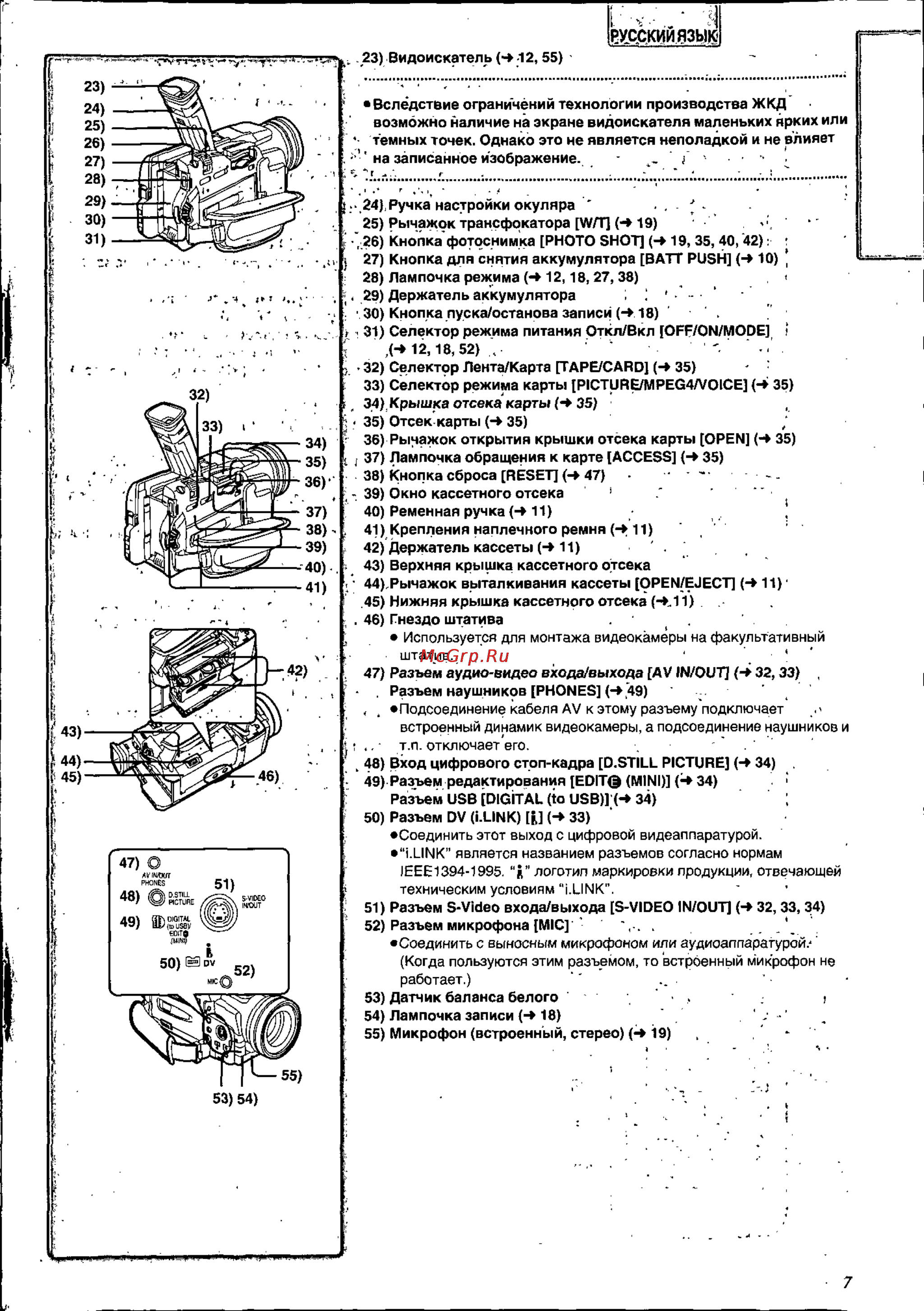 Panasonic NV-MX8EN [7/60] Рхсскийязык