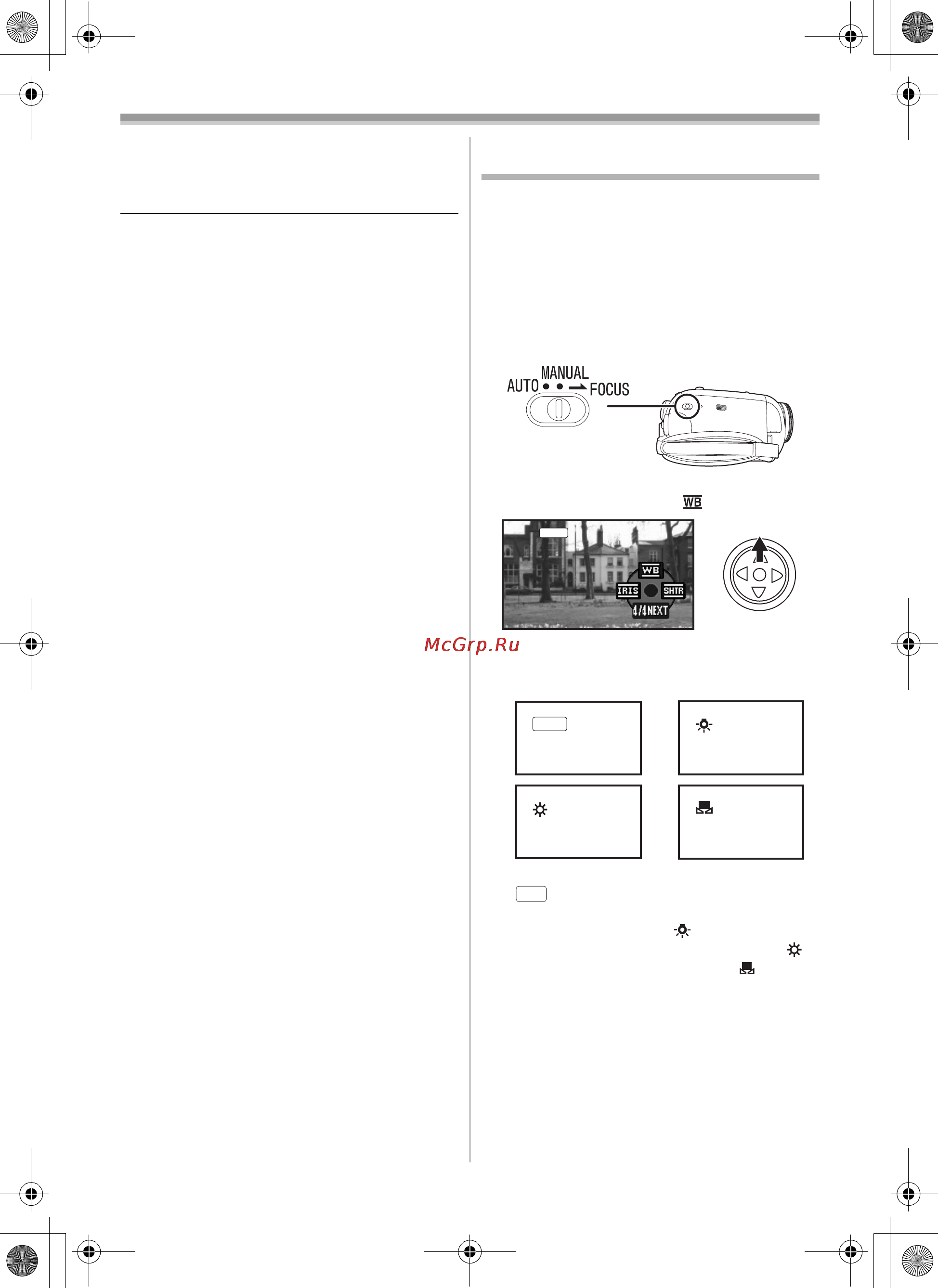 Panasonic NV-GS85EE [103/140] Отримання природних кольорів баланс білого
