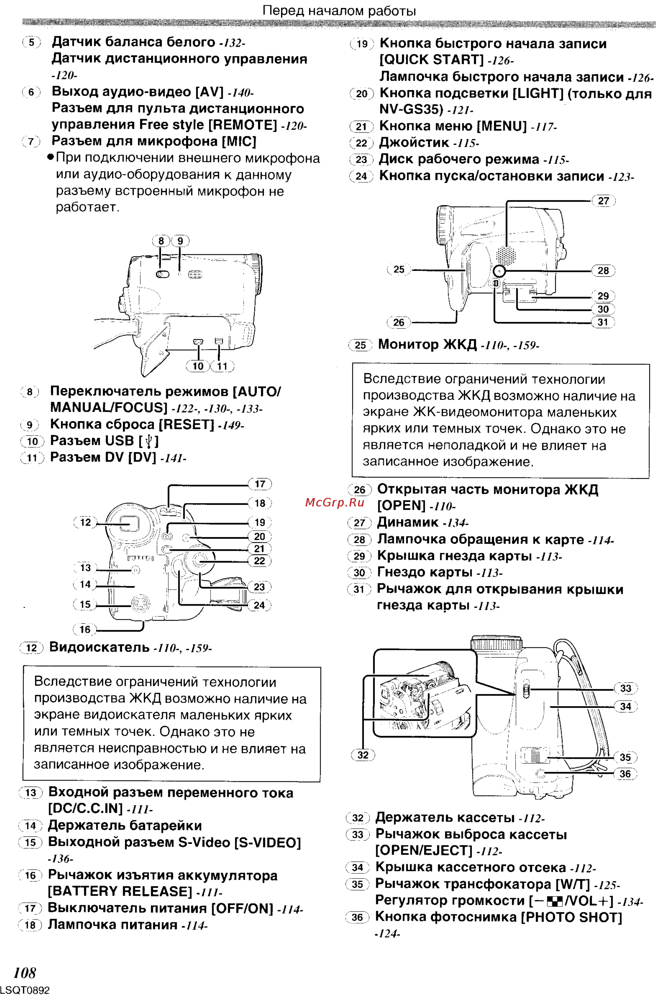 Panasonic NV-GS35GC Инструкция по эксплуатации онлайн [5/86] 17862