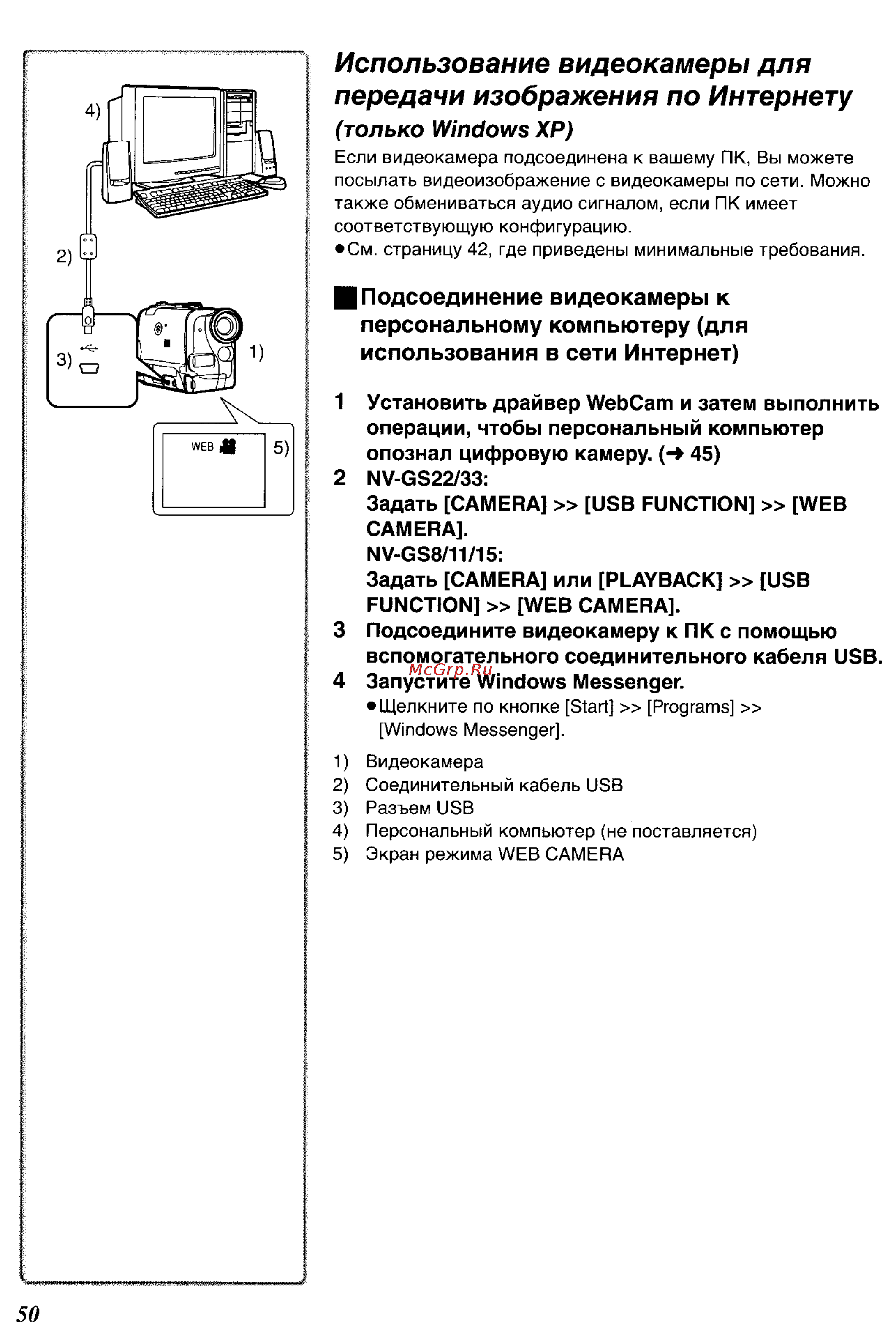Panasonic NV-GS33GC [66/71] Использование видеокамеры для передачи изображения по интернету