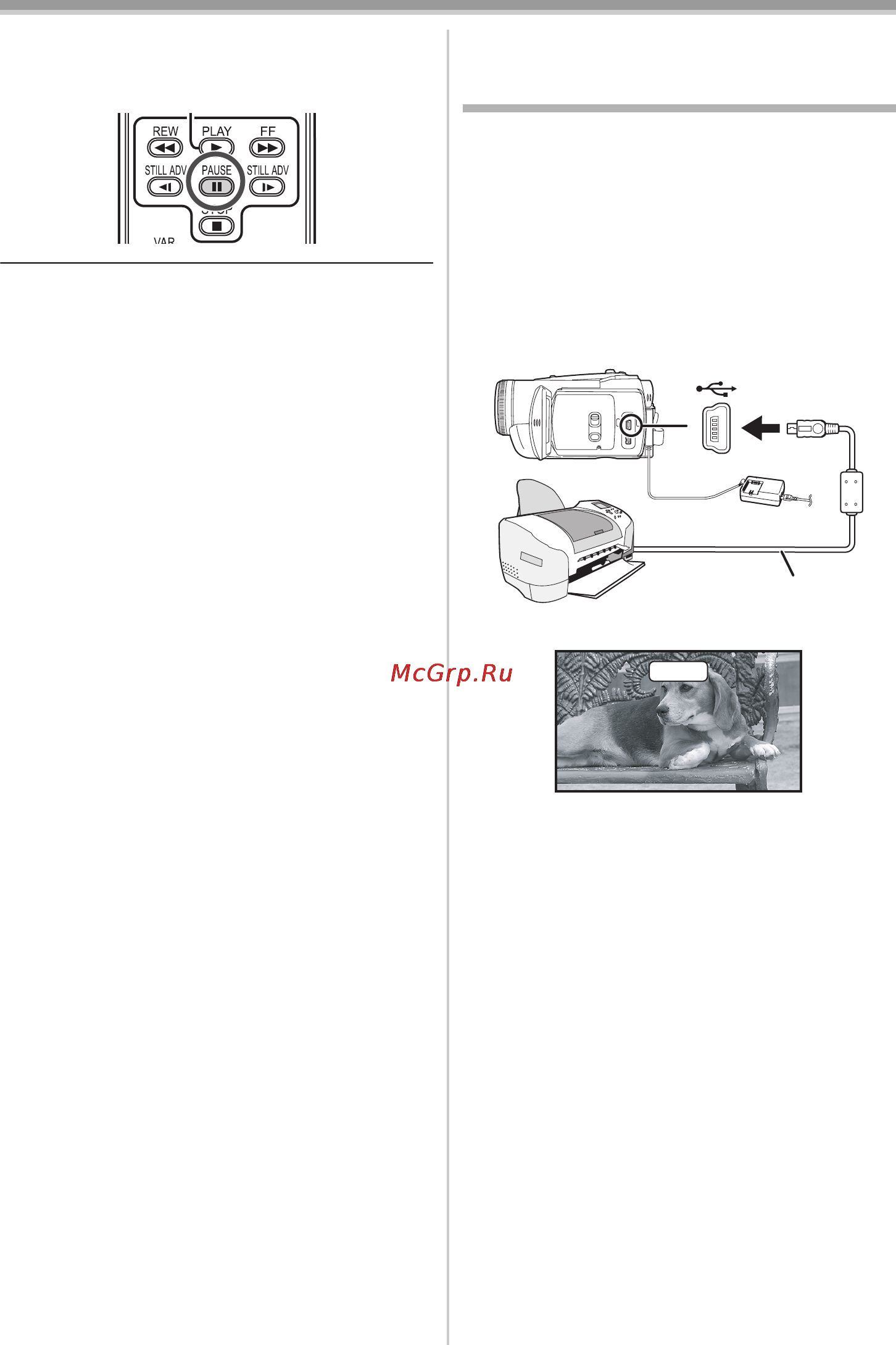 Panasonic NV-GS300 [51/72] Печать снимков путем прямого подключения к принтеру pictbridge