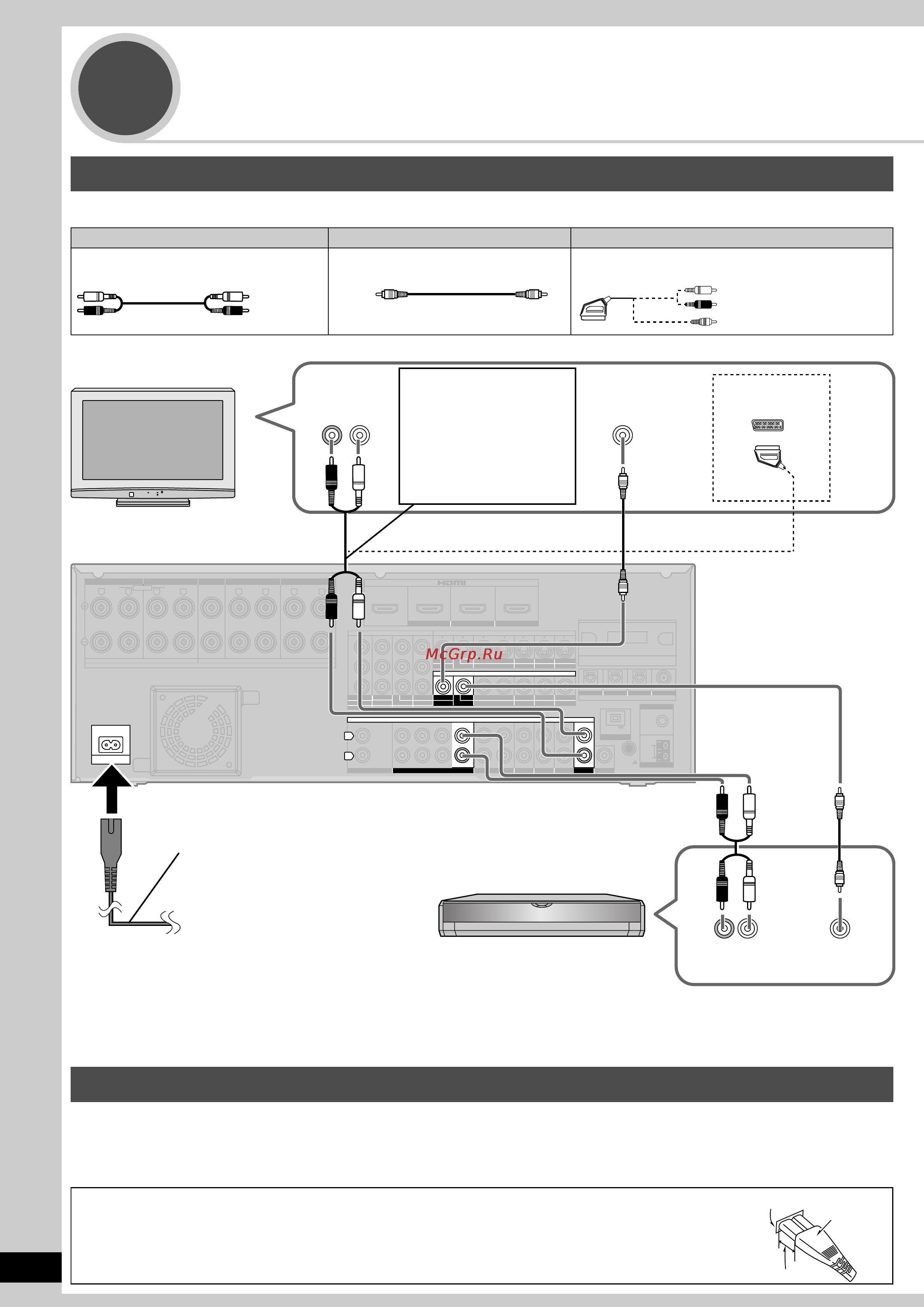 Panasonic SA-BX500 [12/56] Для просмотра телевизора с объемным звуком необходим звуковой стереокабель для просмотра телепередач с цифровым звуком сделайте подключение как указано на стр 16