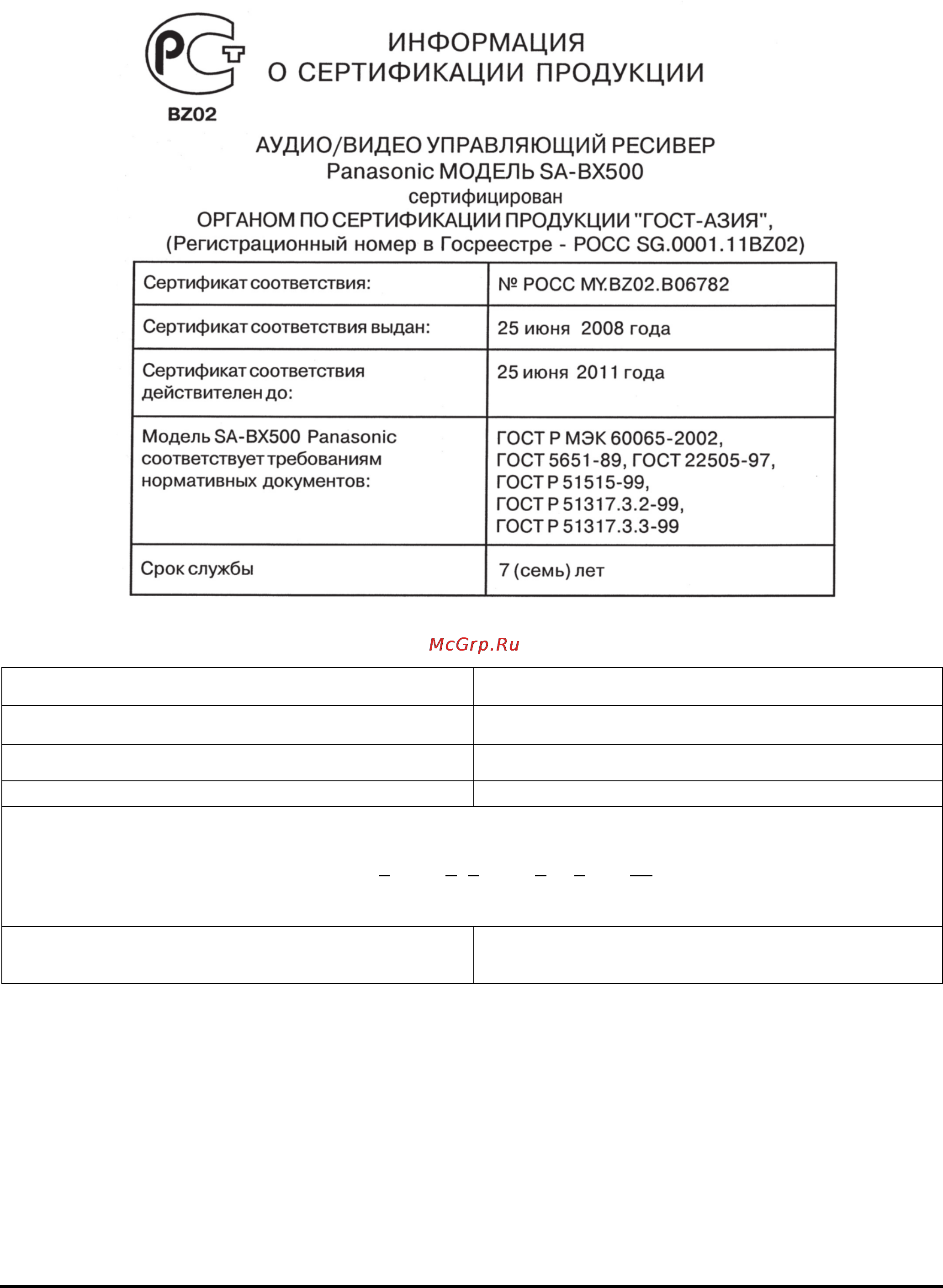 Panasonic SA-BX500 [56/56] Matsushita electric industrial co ltd web site http panasonic net