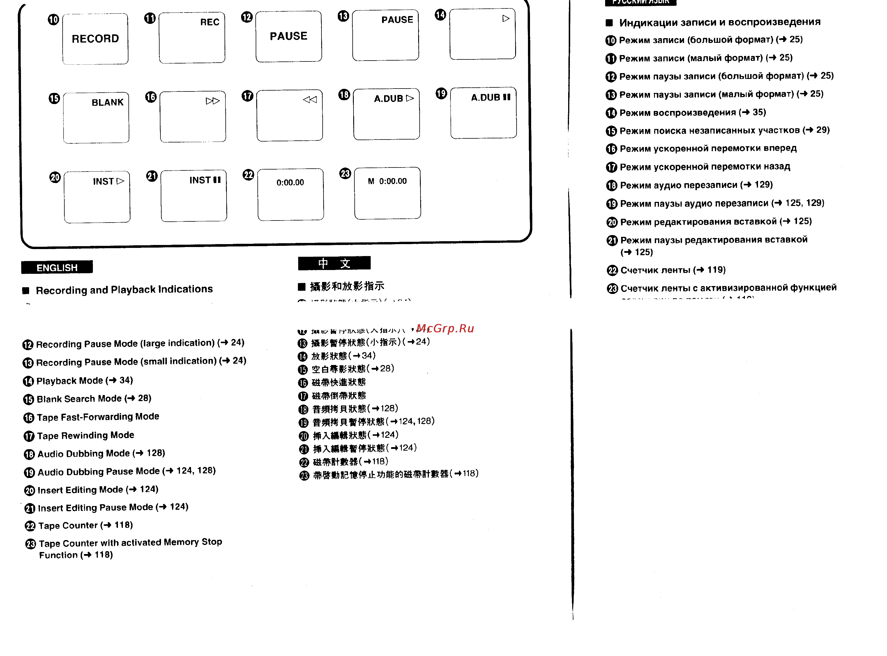 Panasonic NV-DX1EN [79/93] Recording and playback indications