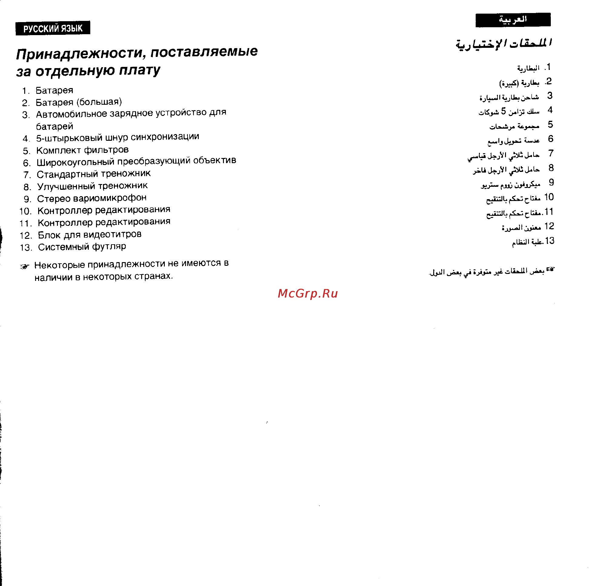 Panasonic NV-DX1EN [86/93] Принадлежности поставляемые