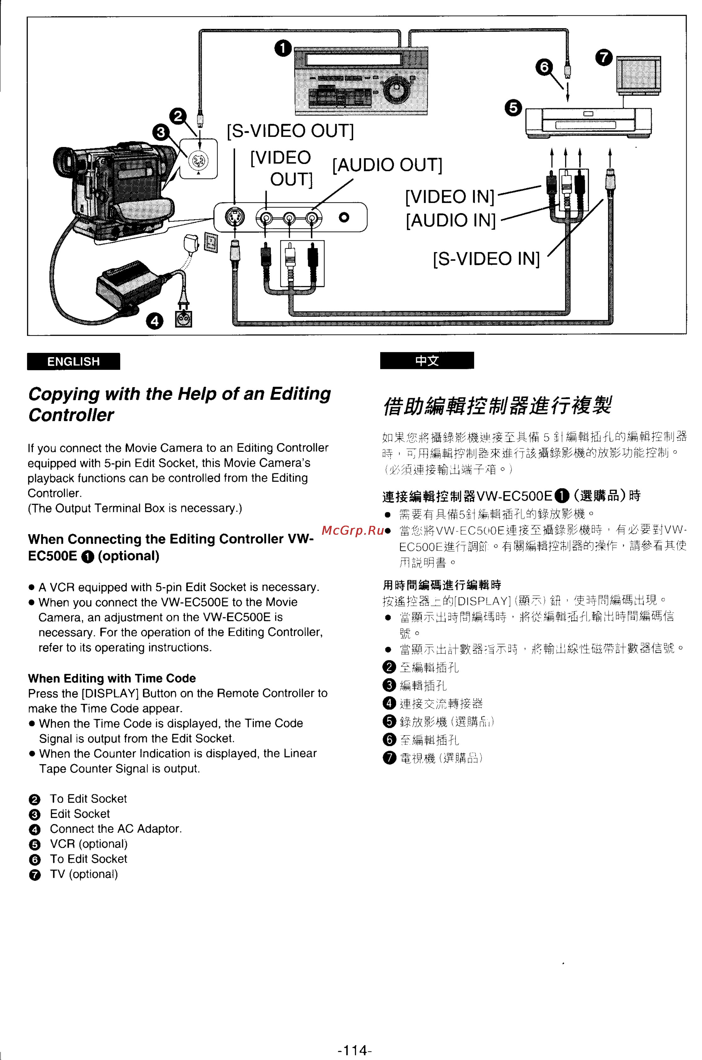 Panasonic NV-DX100EN [106/163] Copying with the help of an editing controller