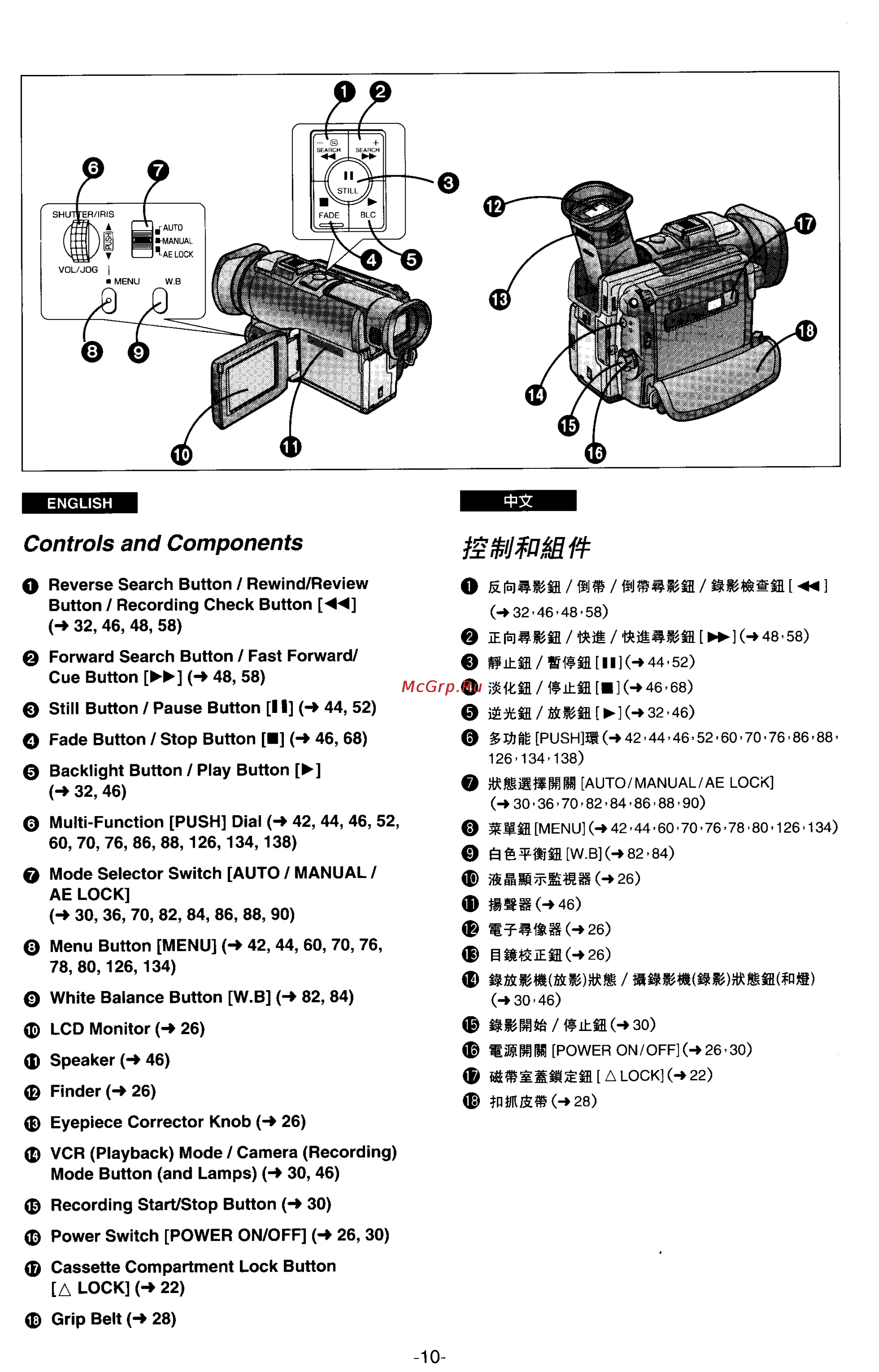 Panasonic NV-DX100EN [6/163] Controls and components