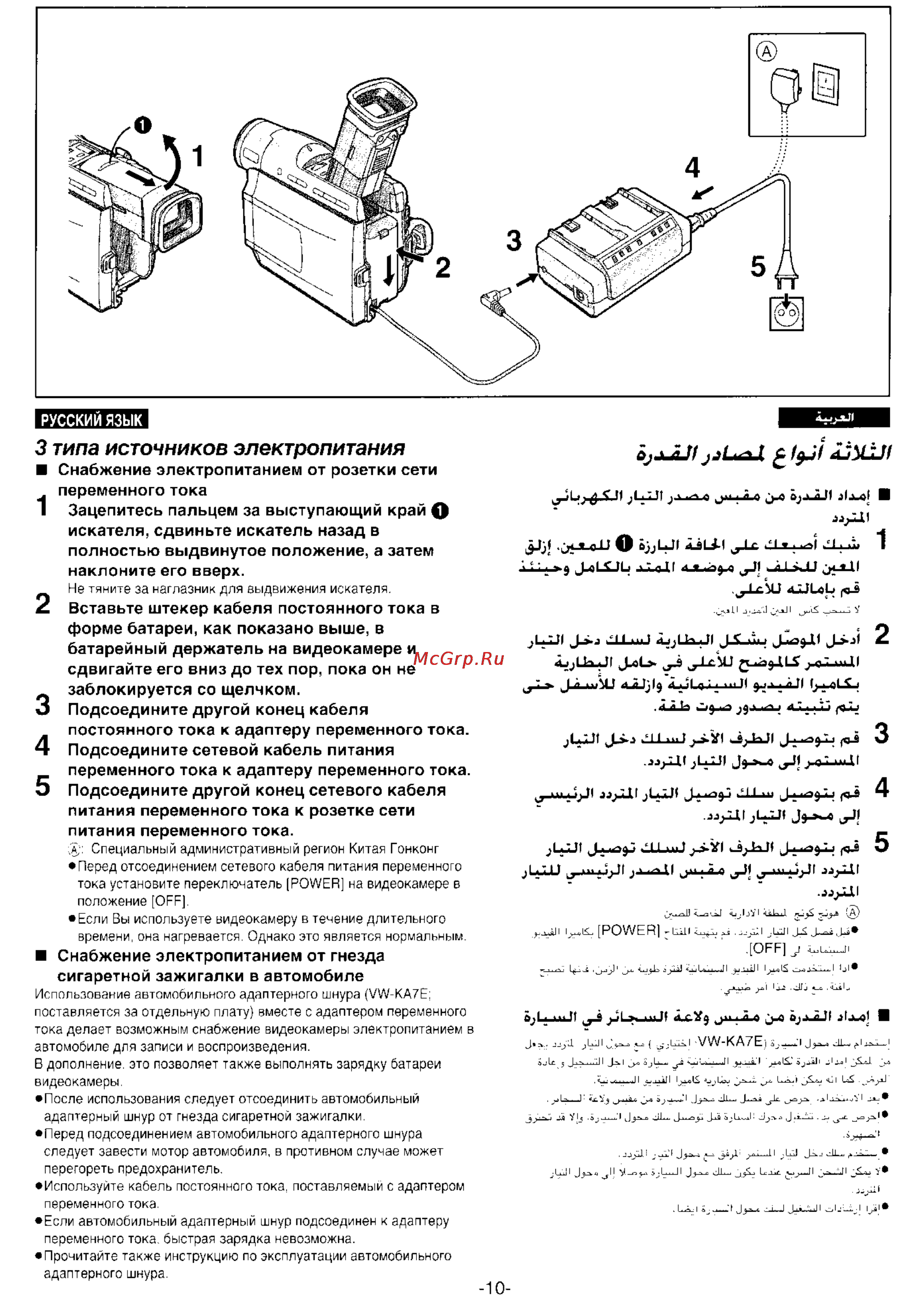 Panasonic NV-DS99EN [8/112] Типа источников электропитания