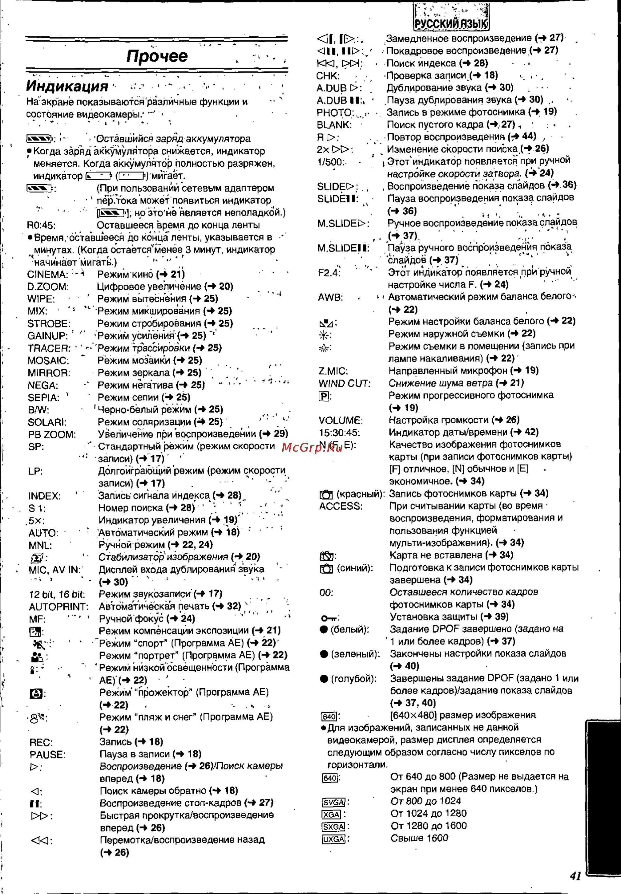 Panasonic NV-DS88EN [41/54] Индикация