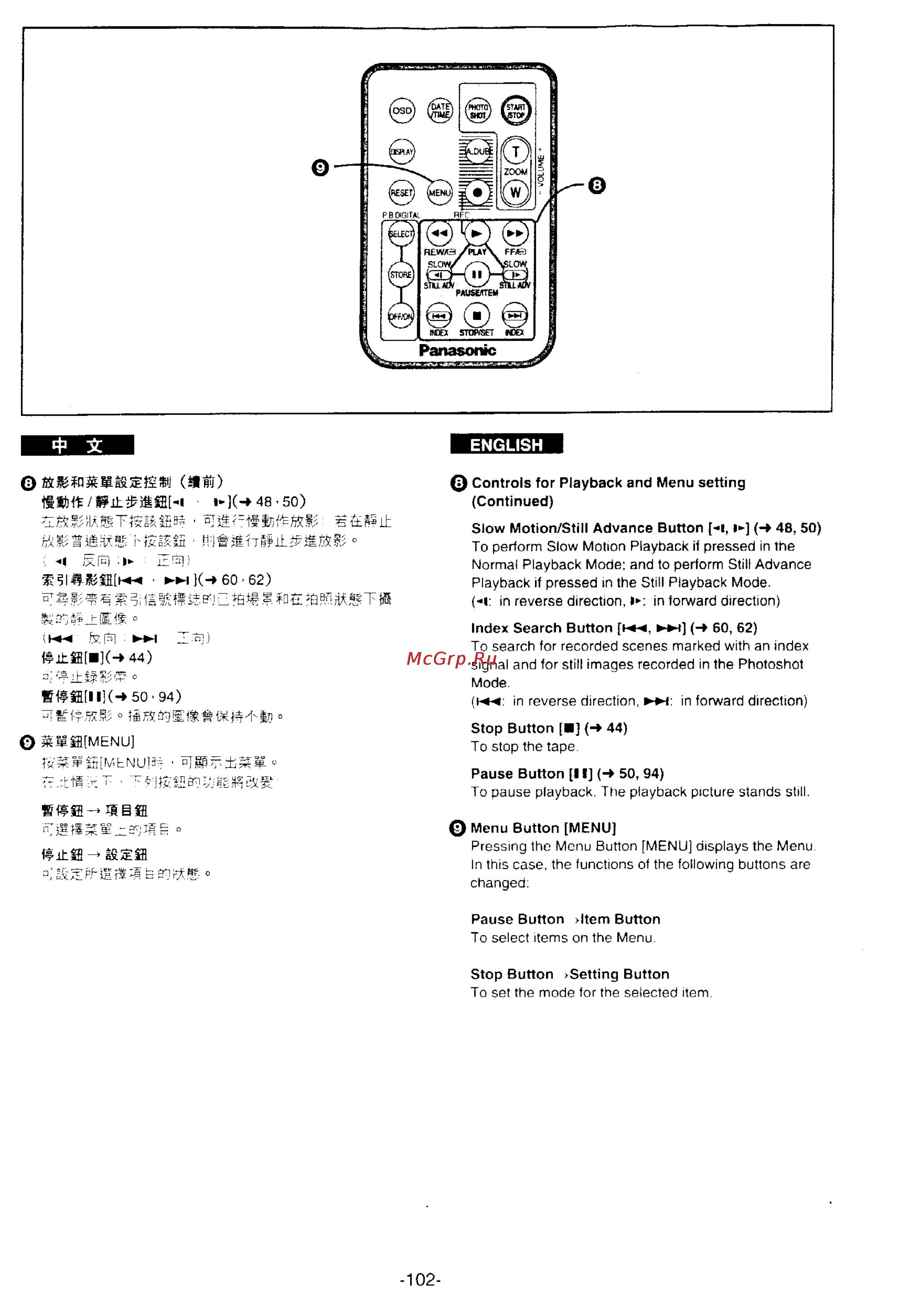 Panasonic NV-DS77EN [93/166] English