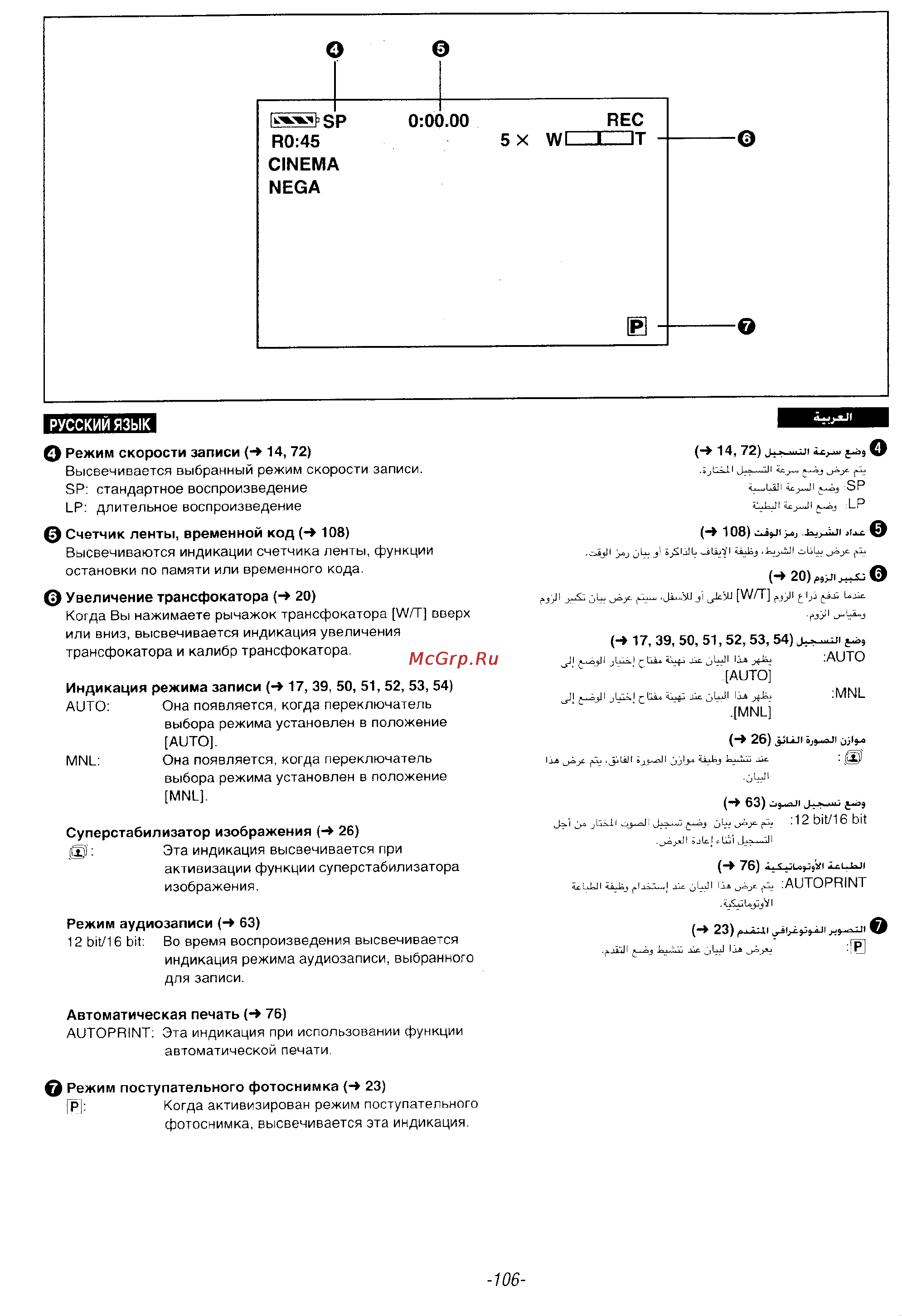 Panasonic NV-DS35EN [104/116] Русский язык