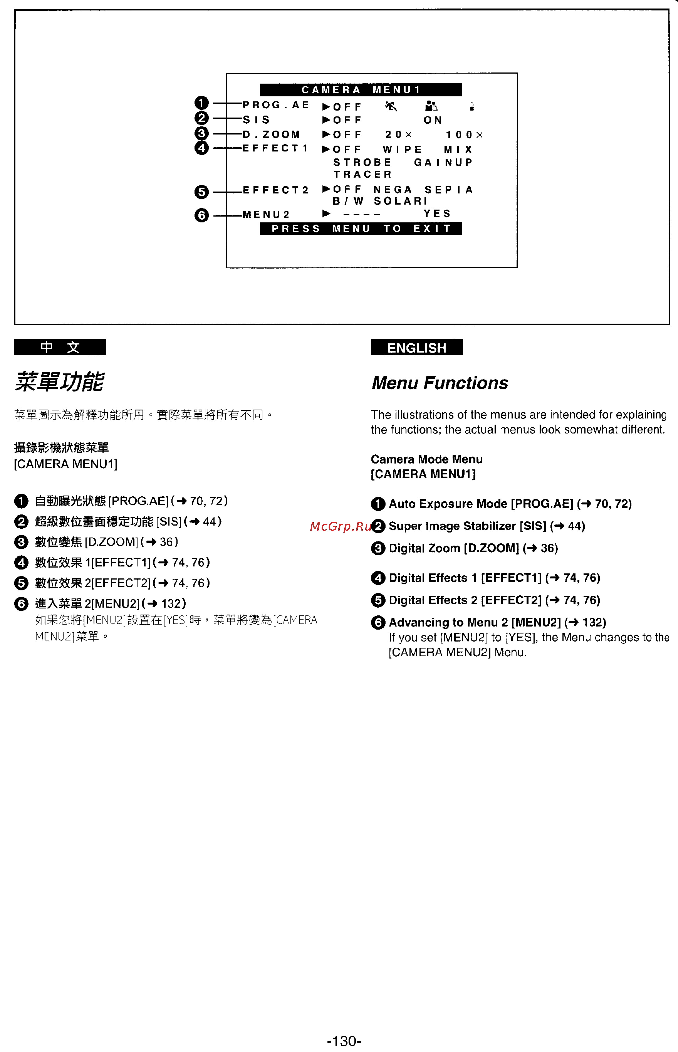 Panasonic NV-DS33EN [120/169] Menu functions