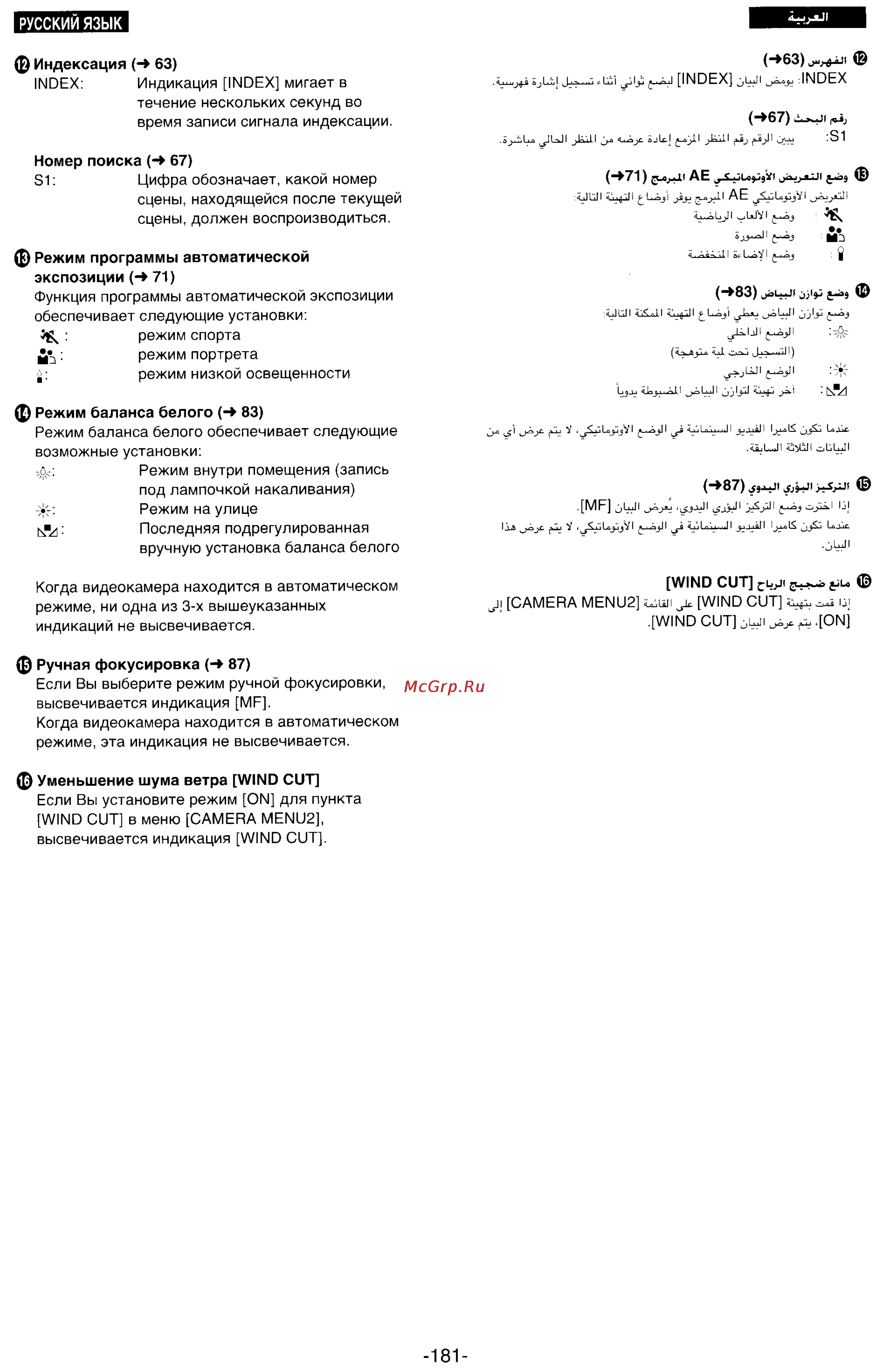 Panasonic NV-DS33ENA [159/169] Русский язык