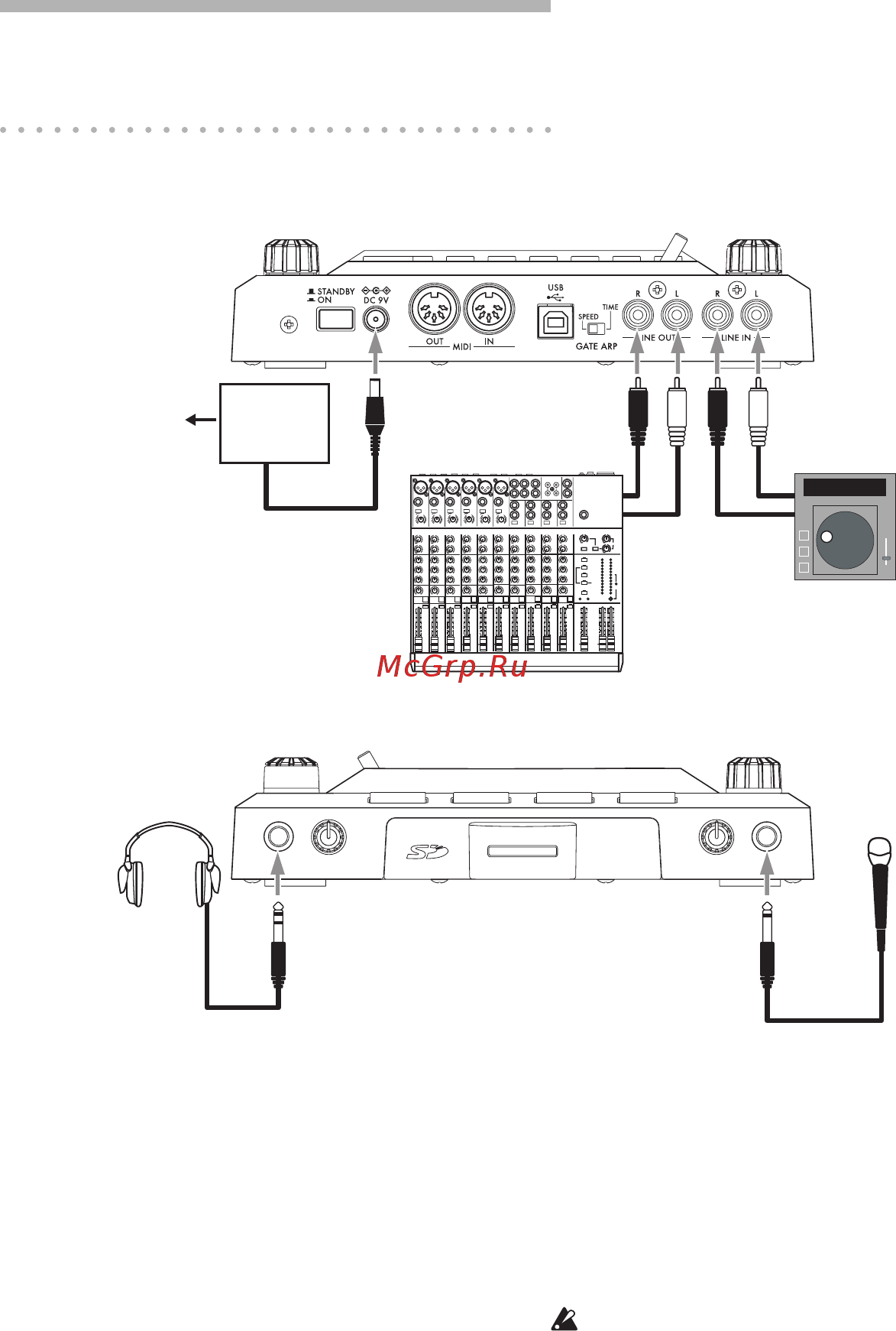 Korg Kaossilator Pro [6/33] Подсоединения