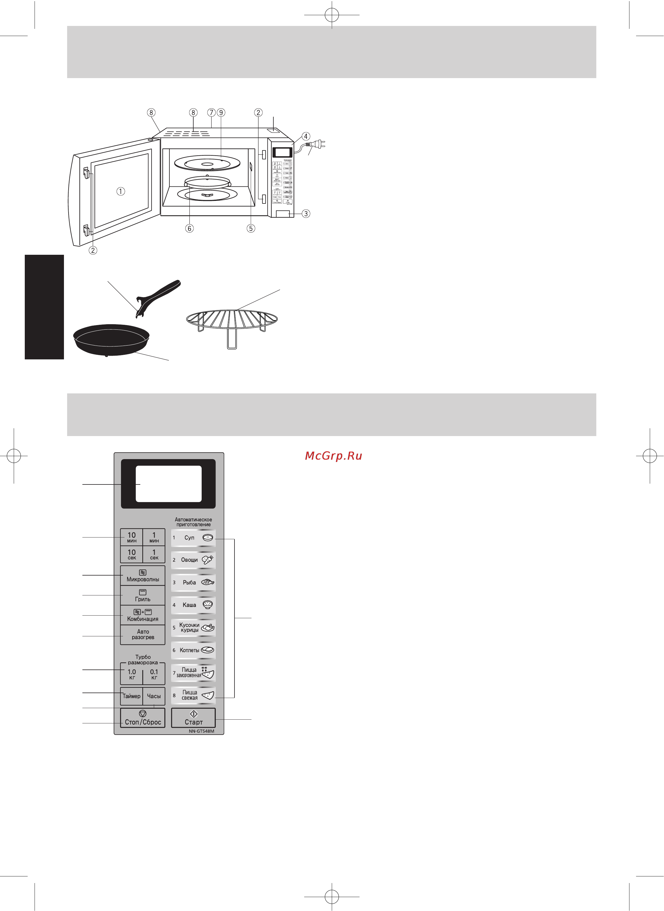 Panasonic NN-GT548 [4/16] Панель управления