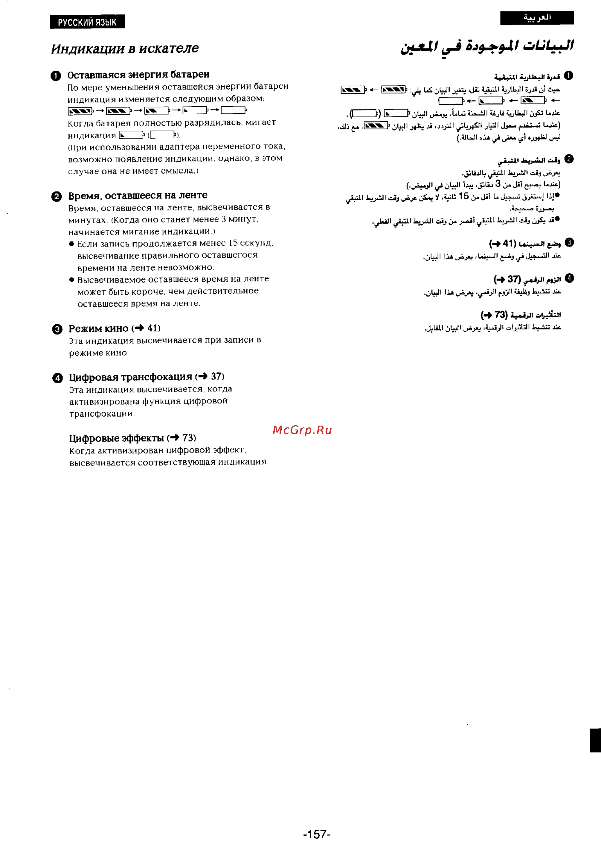 Panasonic NV-DS1EN [138/155] Индикации в искателе